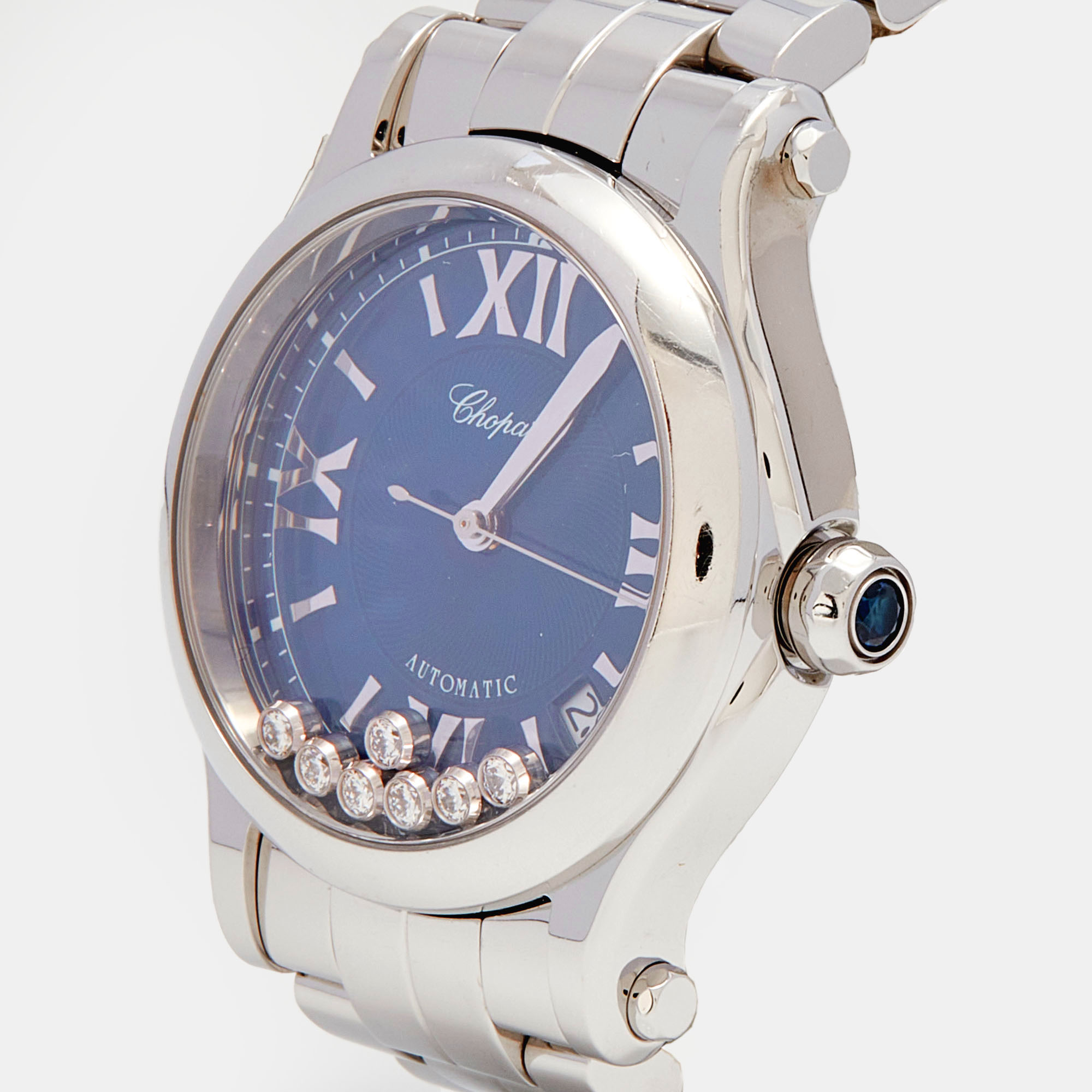 

Chopard Blue Stainless Steel Diamond Happy Sport