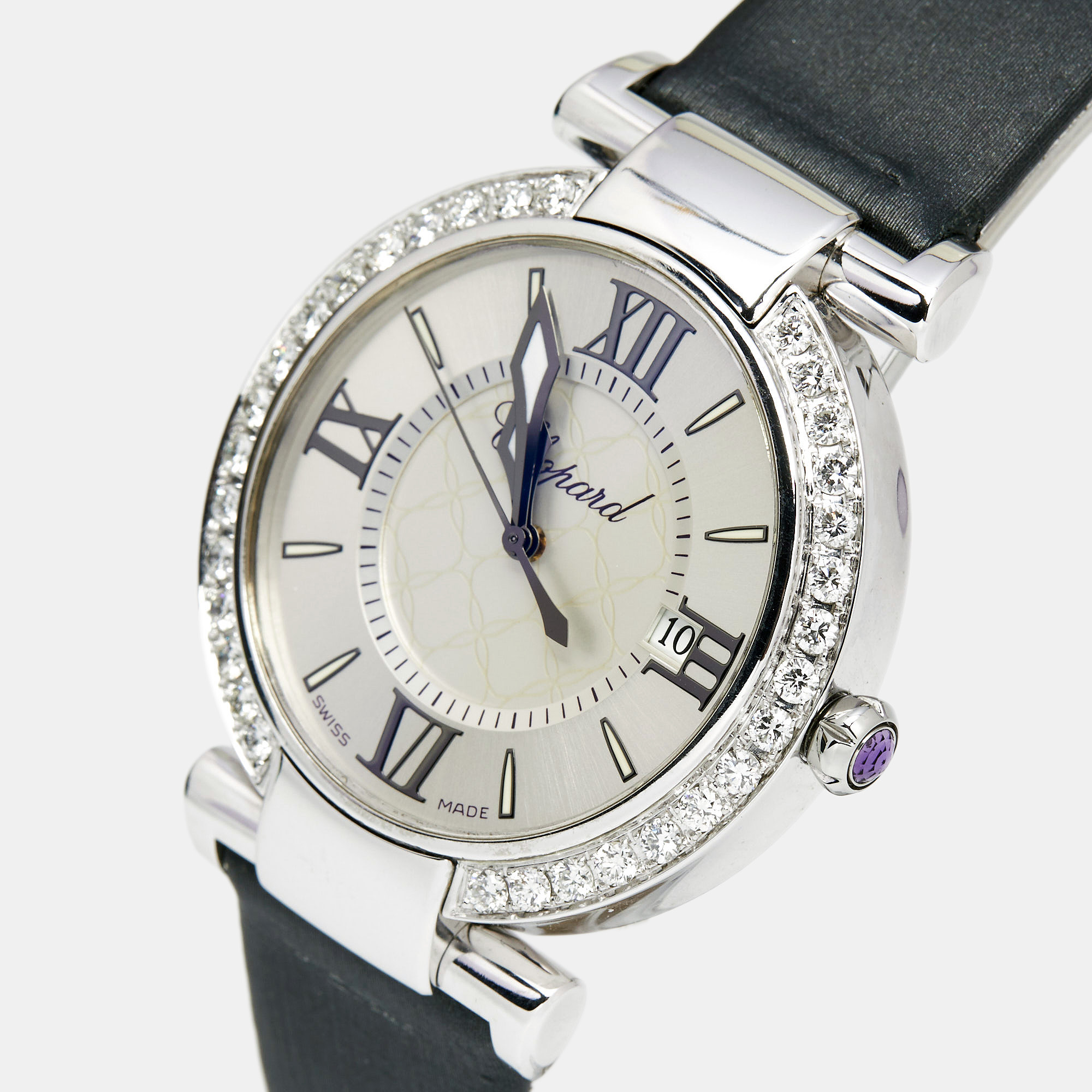 

Chopard Silver Stainless Steel Diamond Satin Imperiale