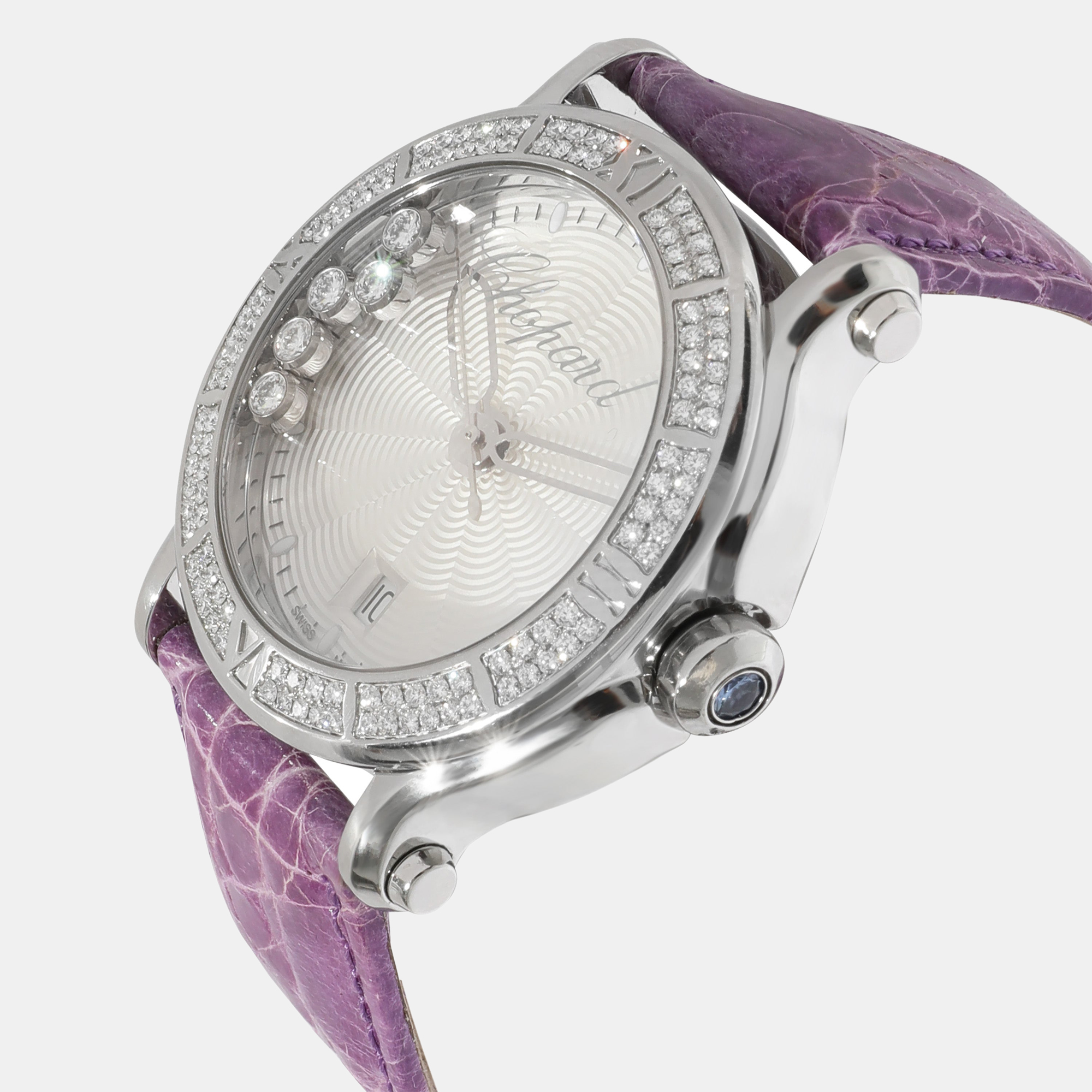 

Chopard Silver Diamond Stainless Steel Happy Sport 288525-3003 Quartz Women's Wristwatch 42 mm