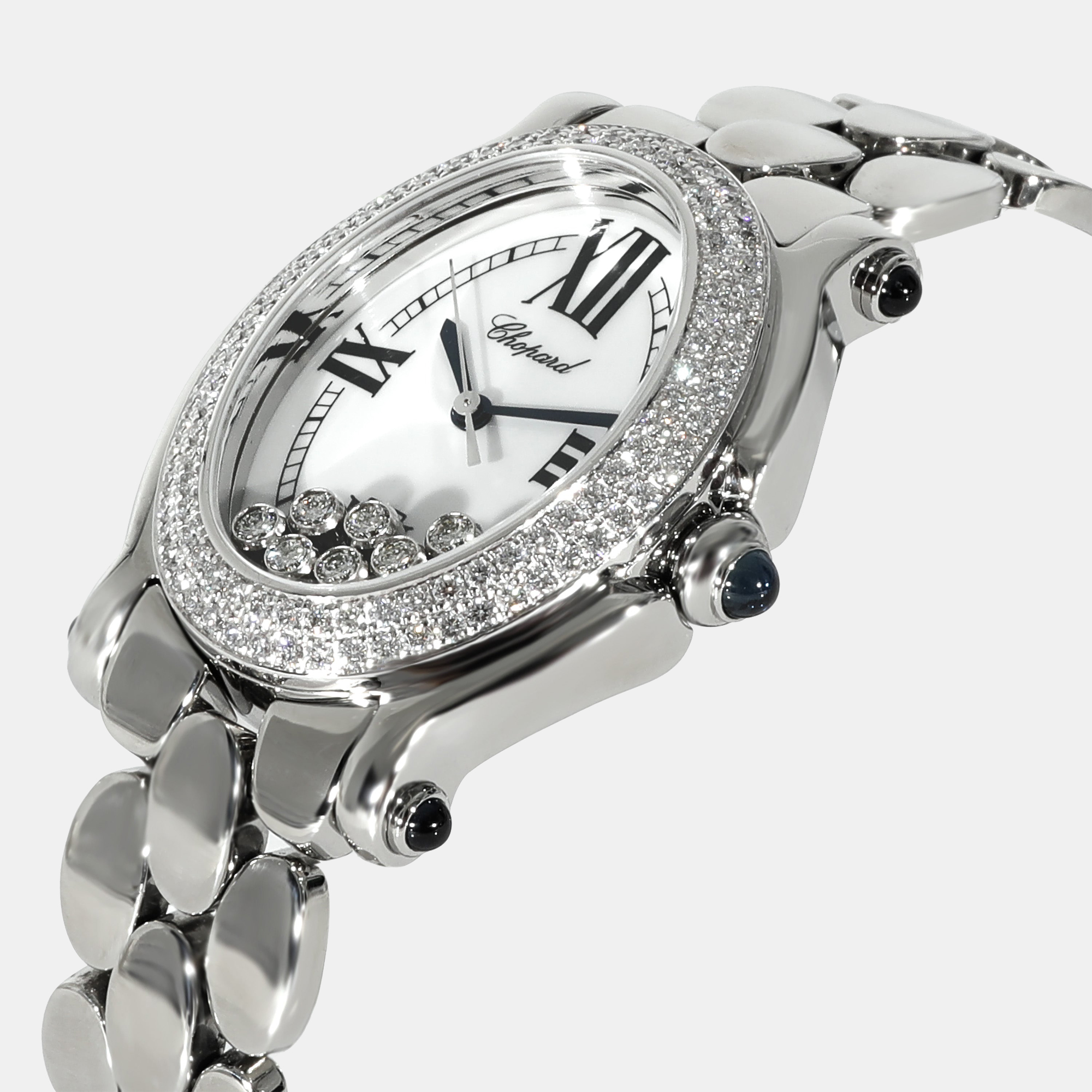 

Chopard White Diamonds Stainless Steel Happy Sport 27/8419-23 Women's Wristwatch 30 mm