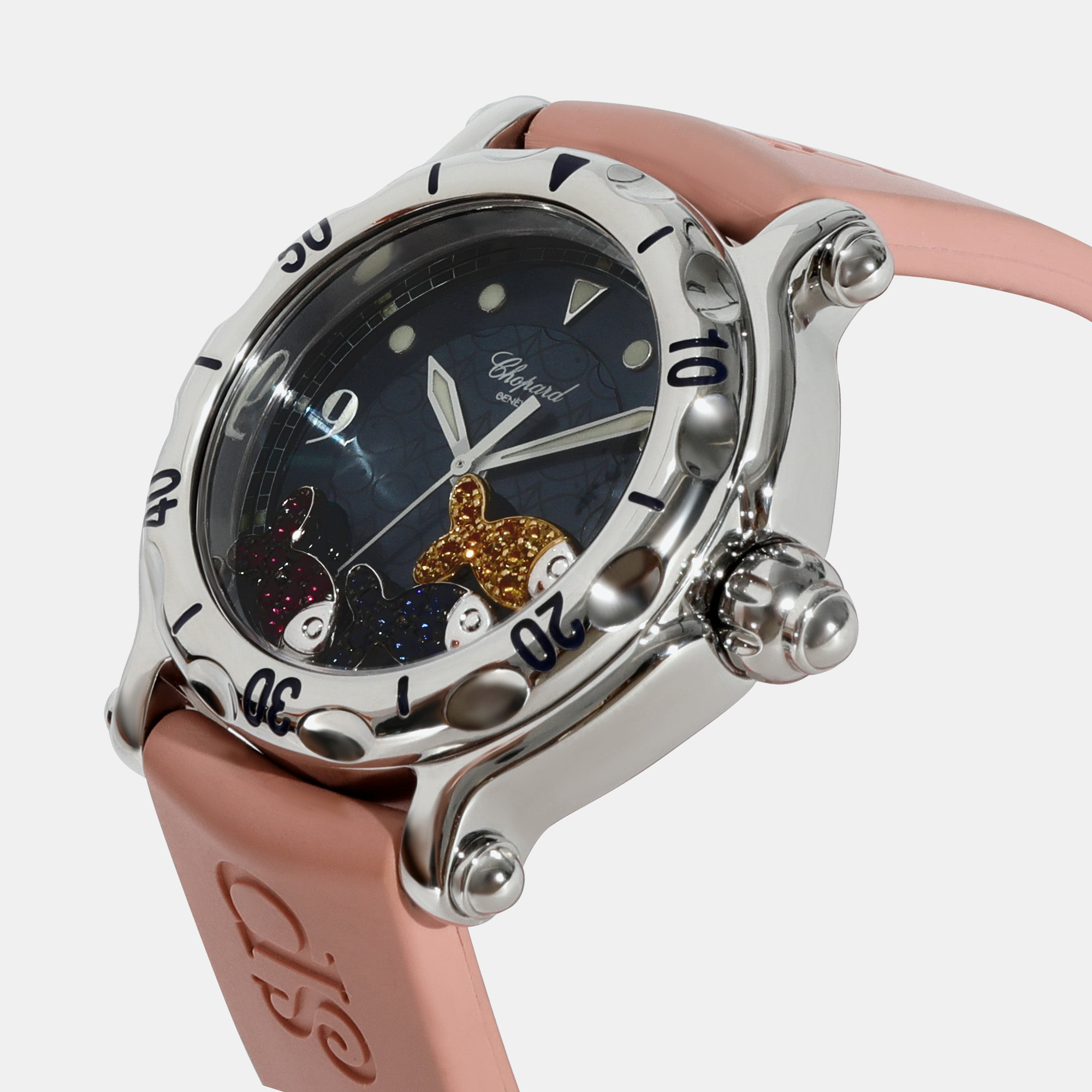 

Chopard Black Diamonds Stainless Steel Happy Fish 28/8347/8-402 Women's Wristwatch 38 mm