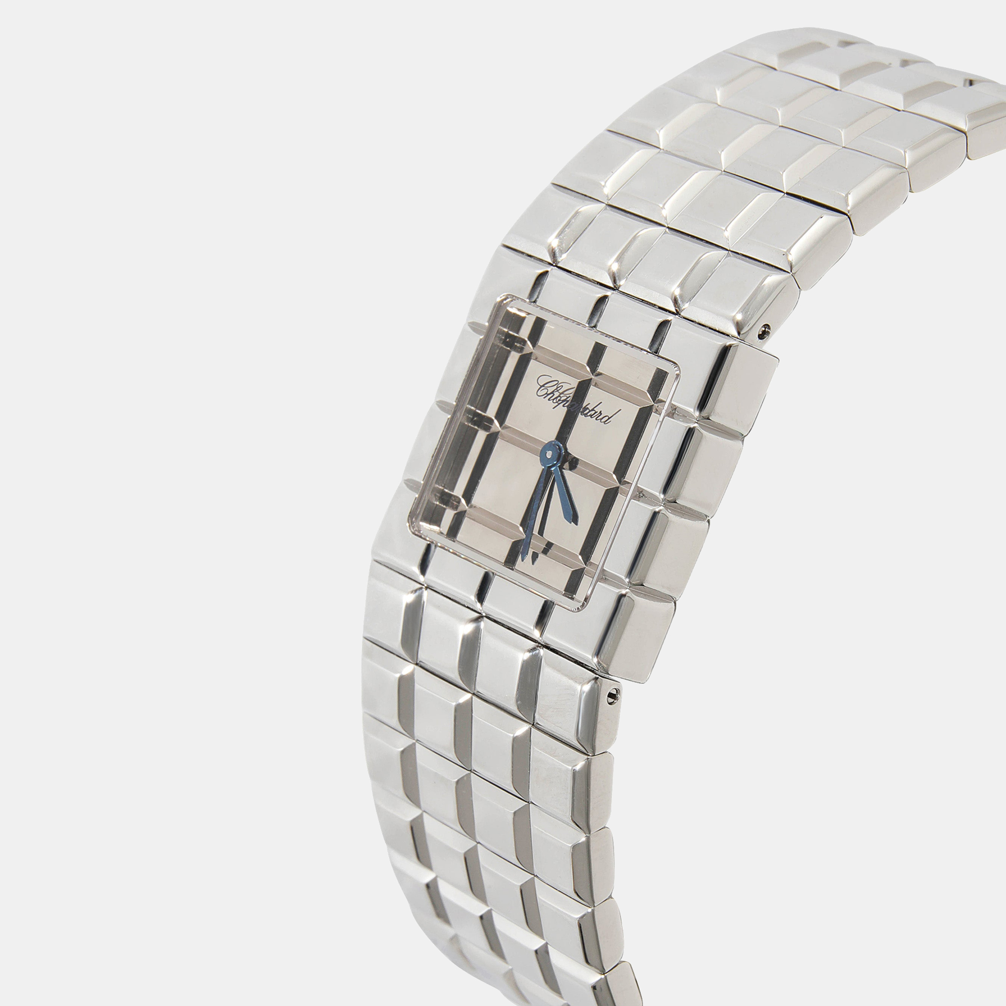 

Chopard Silver Stainless Steel Ice Cube 11/8898 Quartz Women's Wristwatch 22 mm