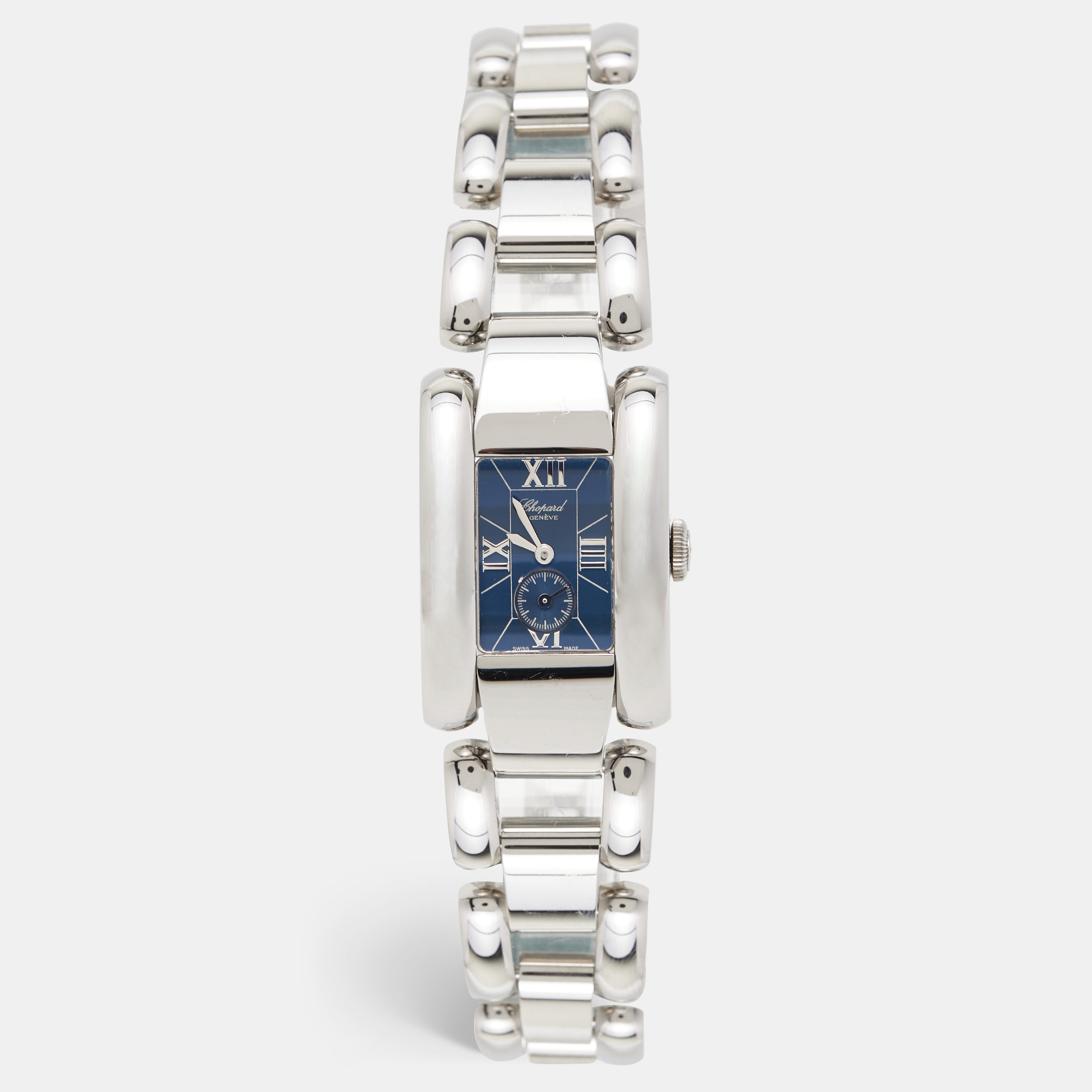 Pre-owned Chopard Blue Stainless Steel La Strada 8357 Women's Wristwatch 23 X 34 Mm