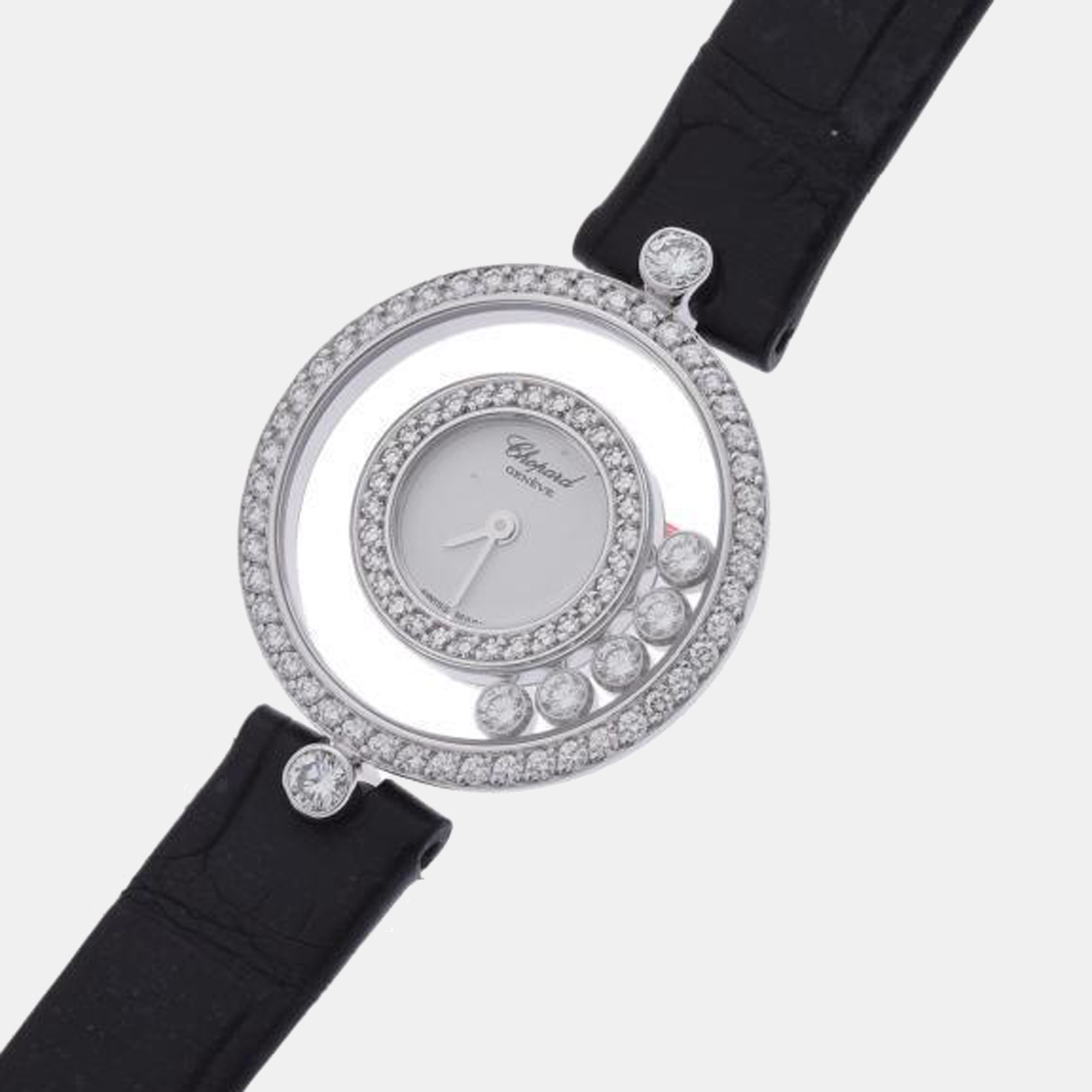 

Chopard White Diamonds 18K White Gold Happy Diamonds 20/3957 Women's Wristwatch 23 mm