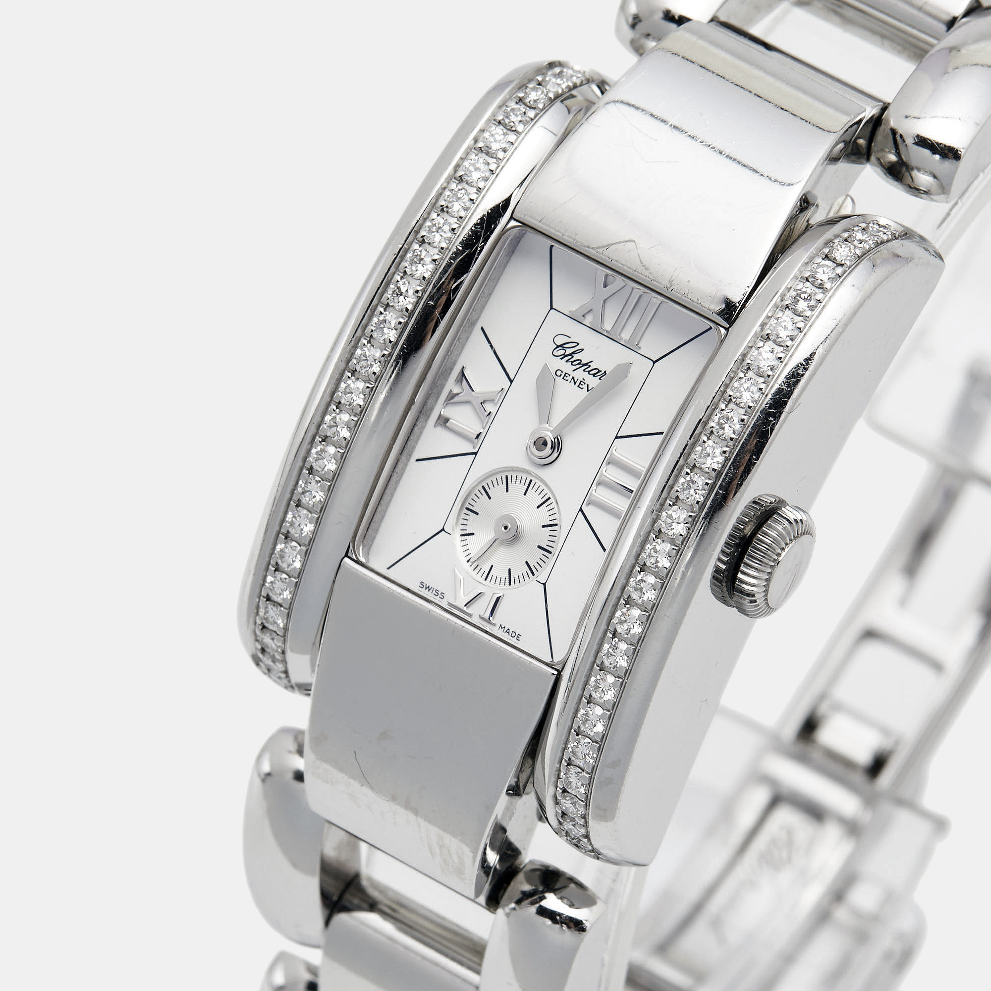 

Chopard White Stainless Steel Diamonds La Strada, Silver