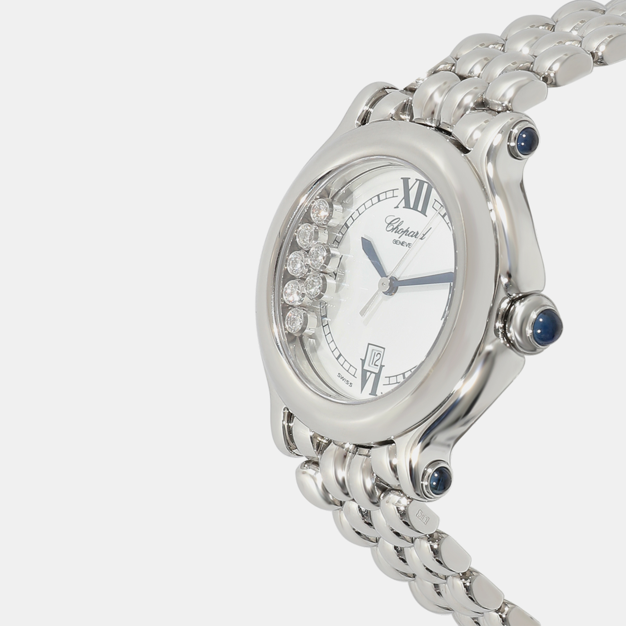 

Chopard White Stainless Steel Happy Sport 27/8236-3005 Quartz Women's Wristwatch 32 mm
