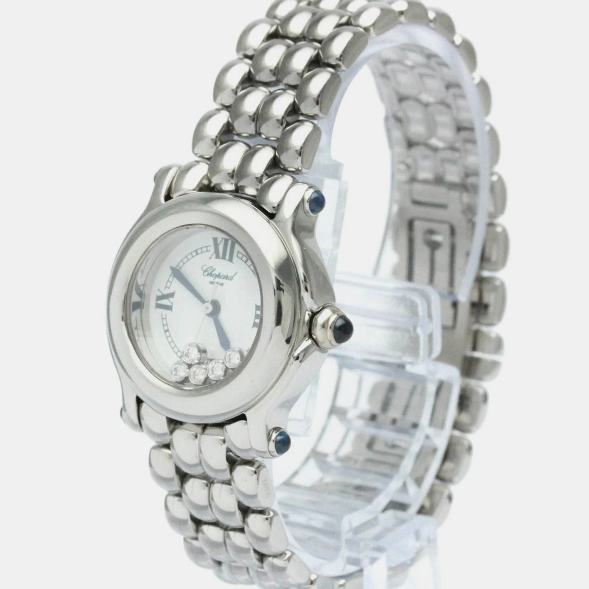 

Chopard White Stainless Steel Happy Sport 27/8250-23 Quartz Women's Wristwatch 26 mm
