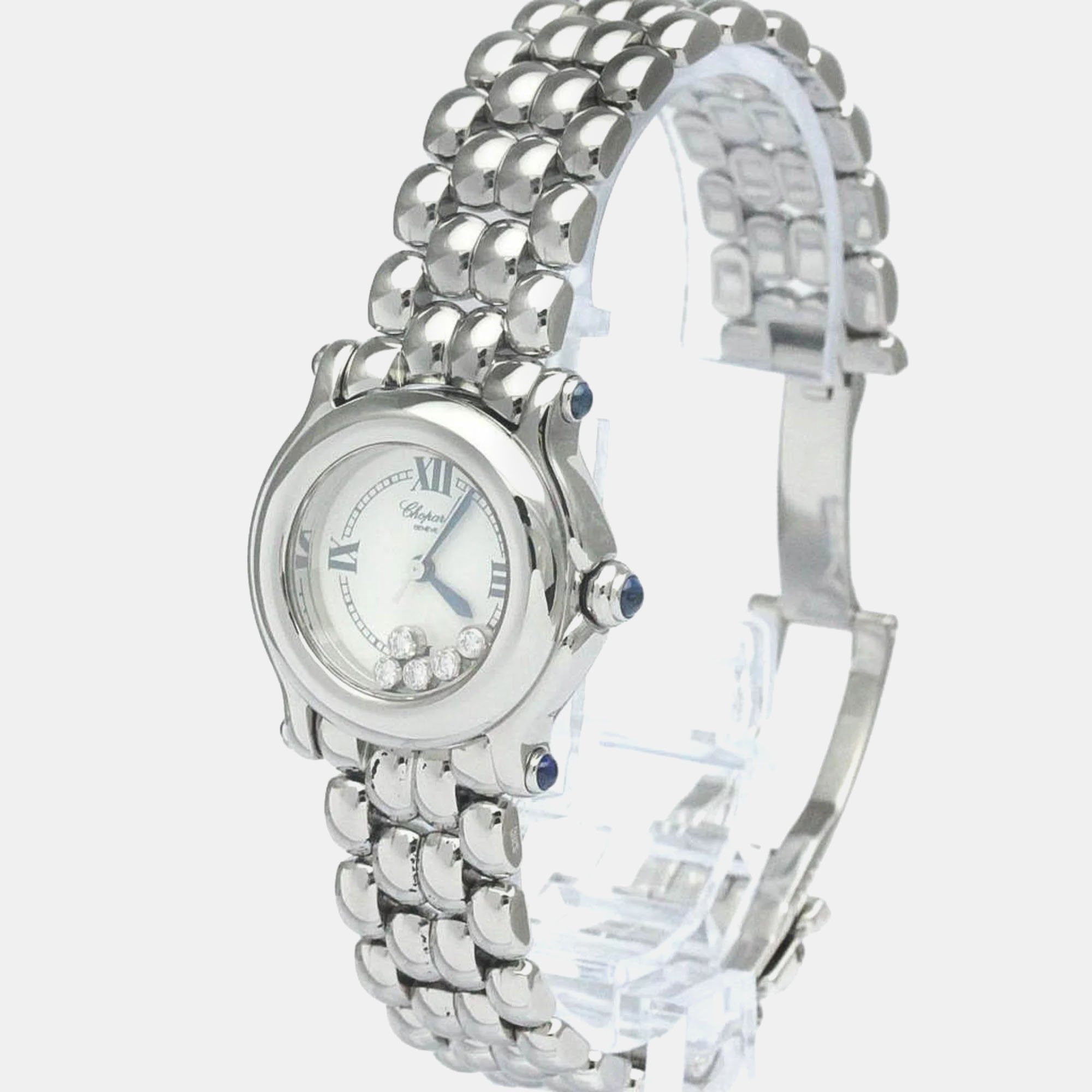

Chopard White Stainless Steel Happy Sport 27/8250-23 Quartz Women's Wristwatch 26 mm