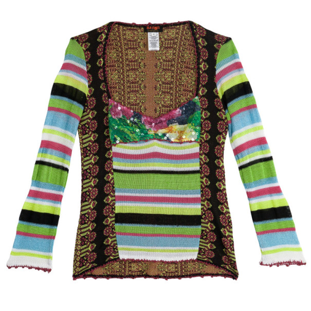 Christian Lacroix Multicolor Knitted Long Sleeve Shirt