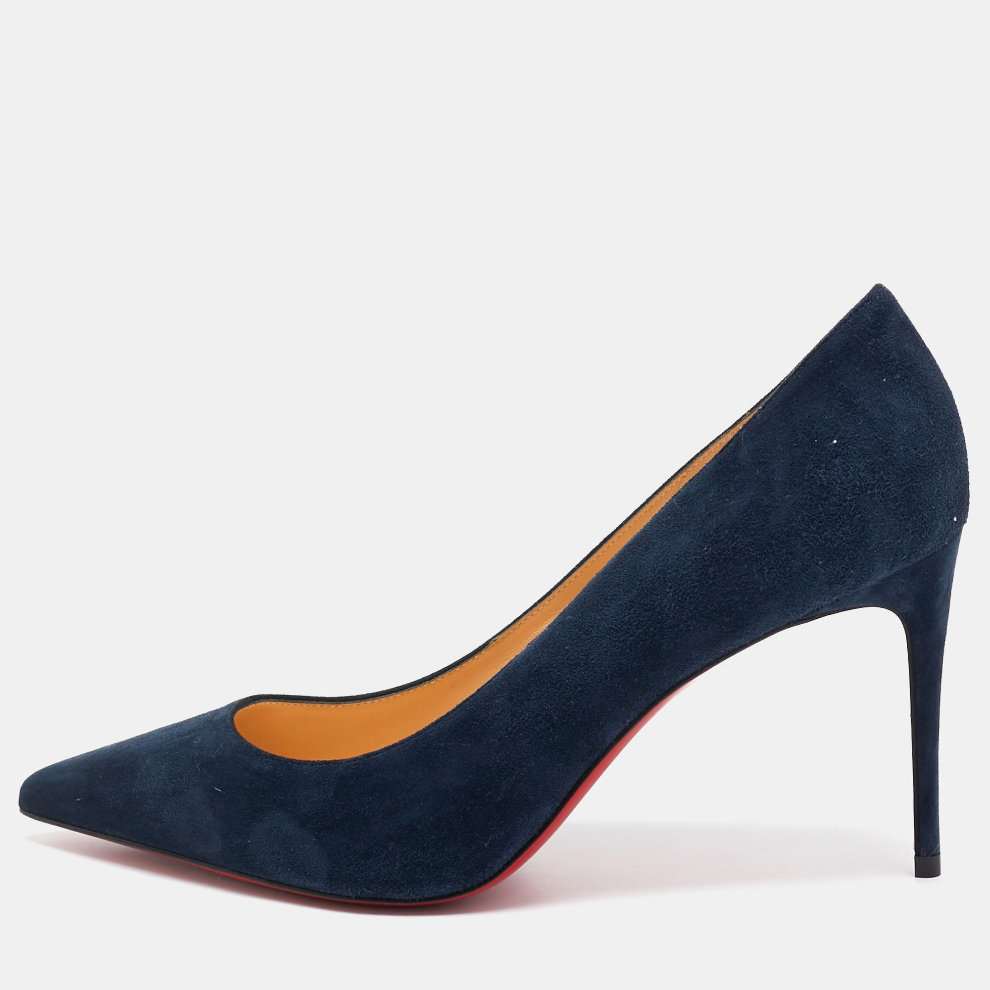 

Christian Louboutin Navy Blue Suede Kate Pumps Size