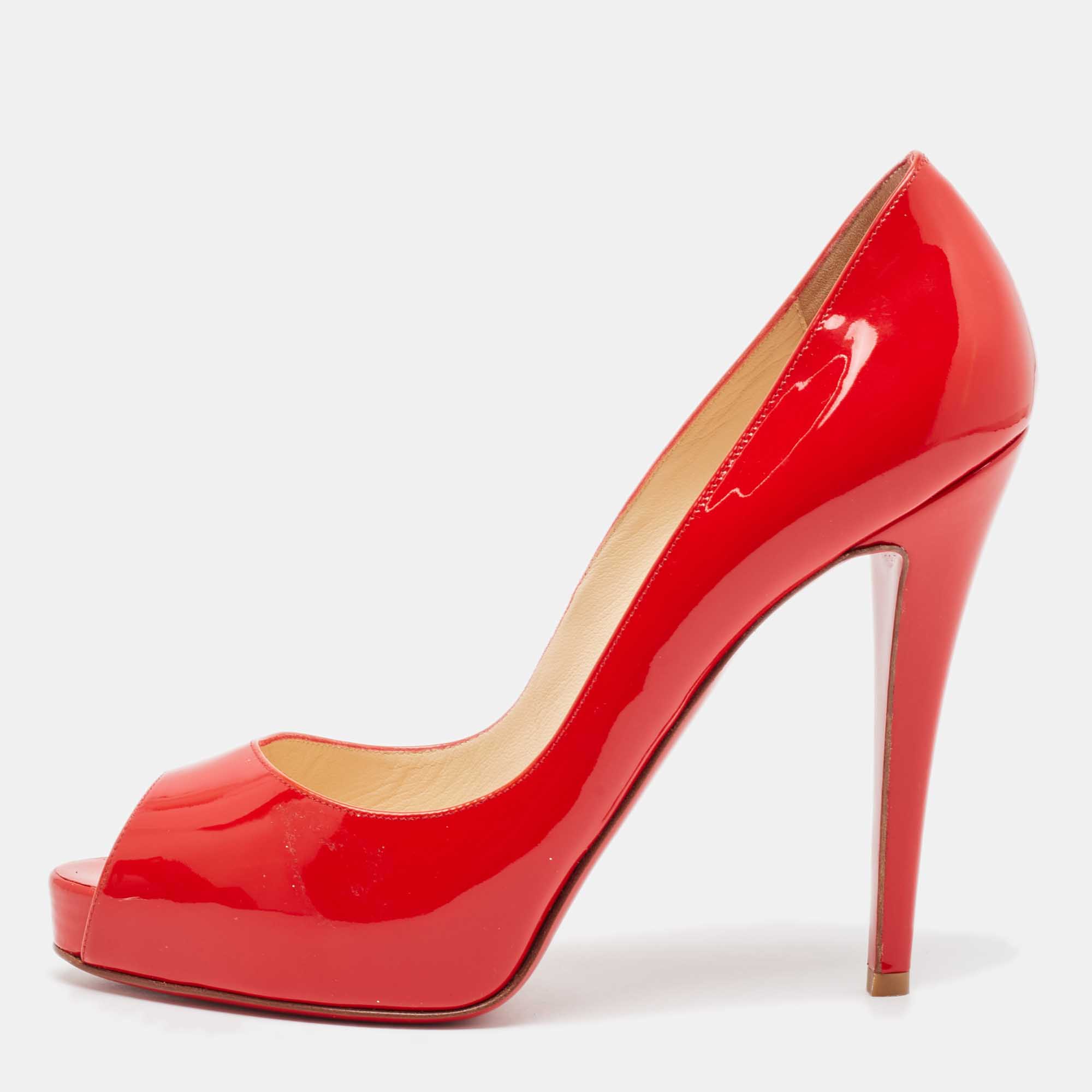 

Christian Louboutin Red Patent Leather Very Prive Pumps Size