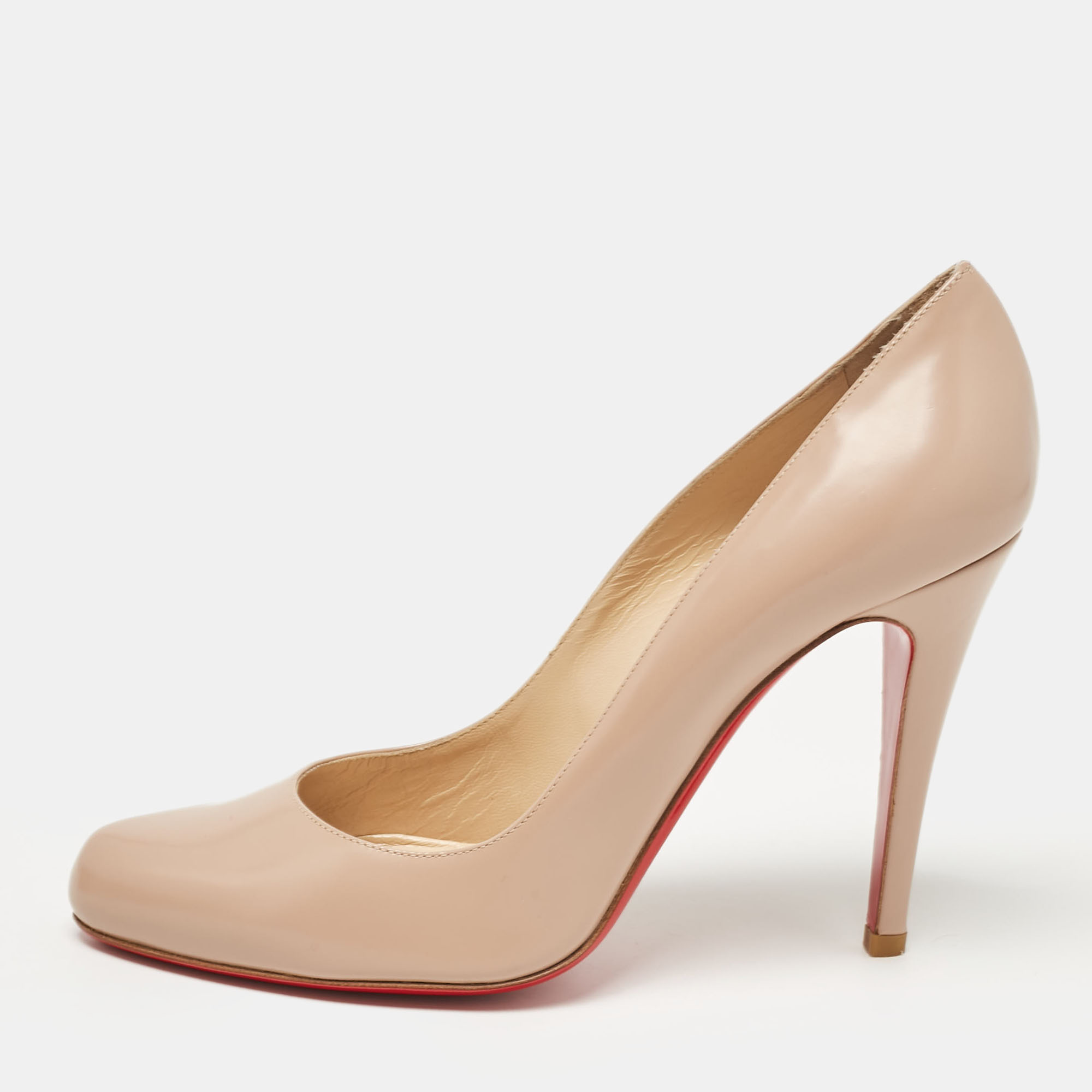 

Christian Louboutin Beige Leather Decollete Pumps Size