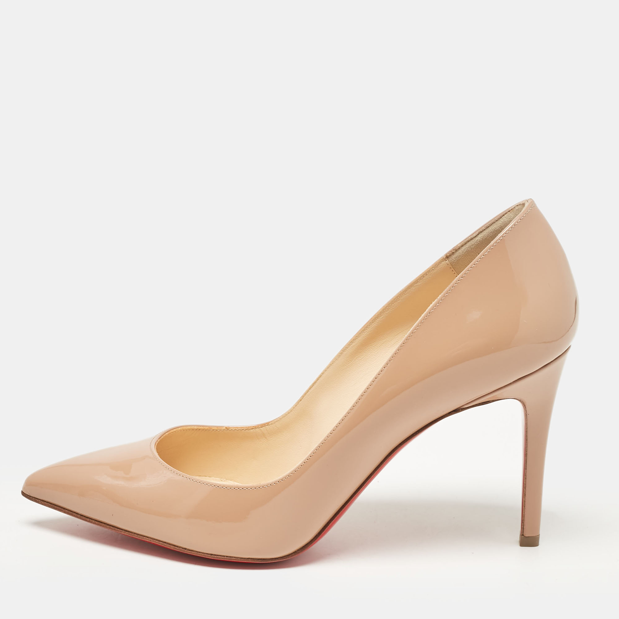 

Christian Louboutin Beige Patent Leather Pigalle Pumps Size