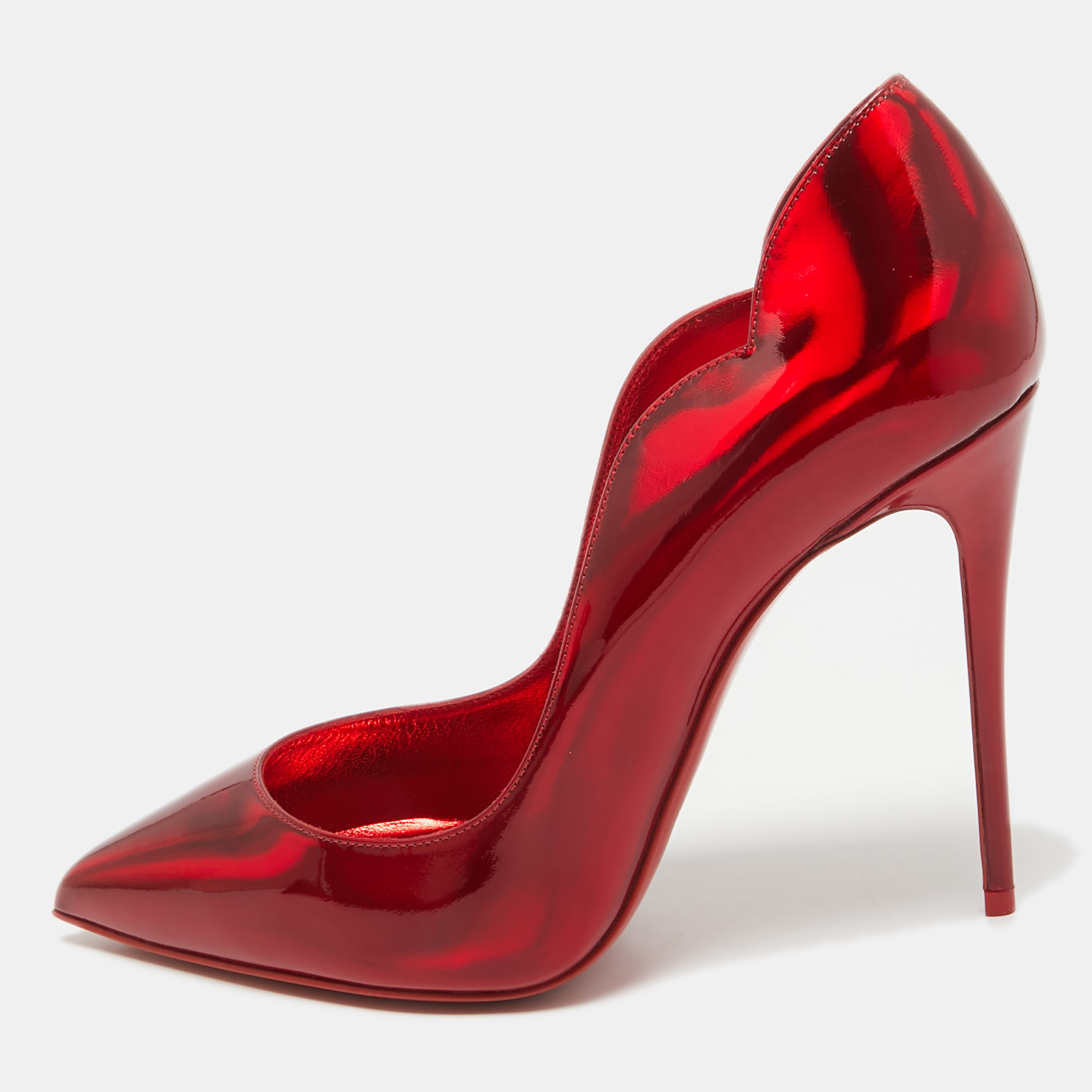 

Christian Louboutin Red Patent Leather Hot Chick Pumps Size