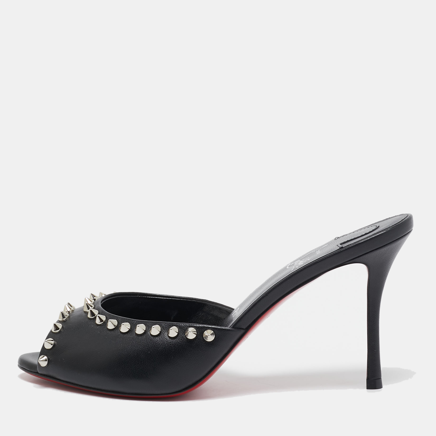 

Christian Louboutin Black Leather Me Dolly Spike Mules Size