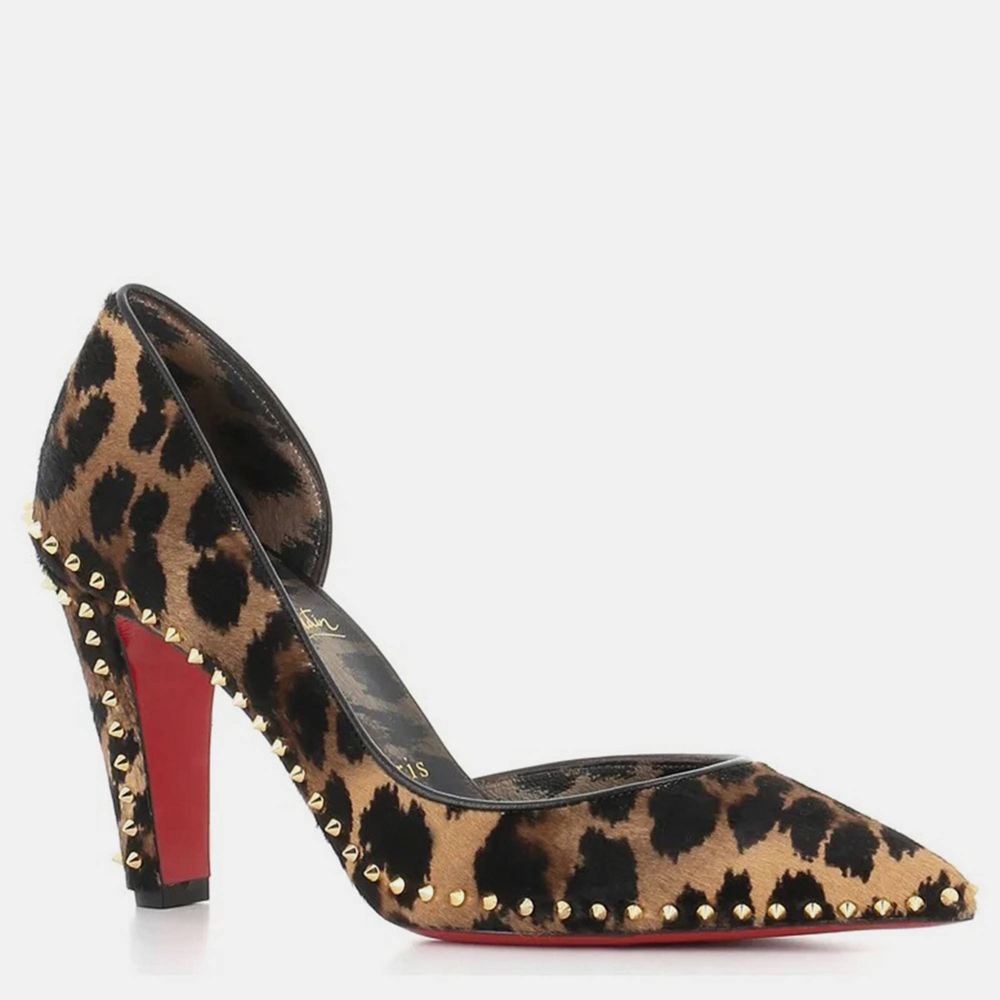 Christian Louboutin  Animal Print Ponyhair Pumps IT 37.5 