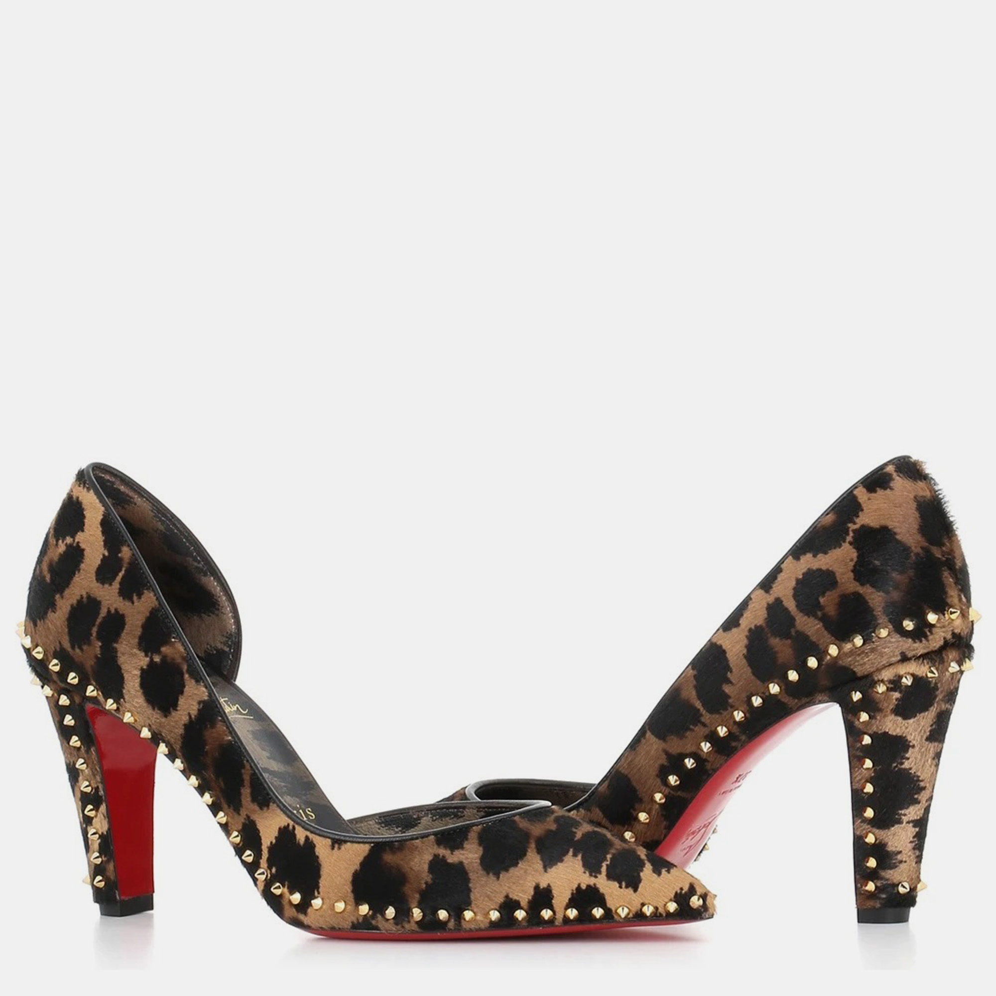 Christian Louboutin  Animal Print Ponyhair Pumps IT 37.5 