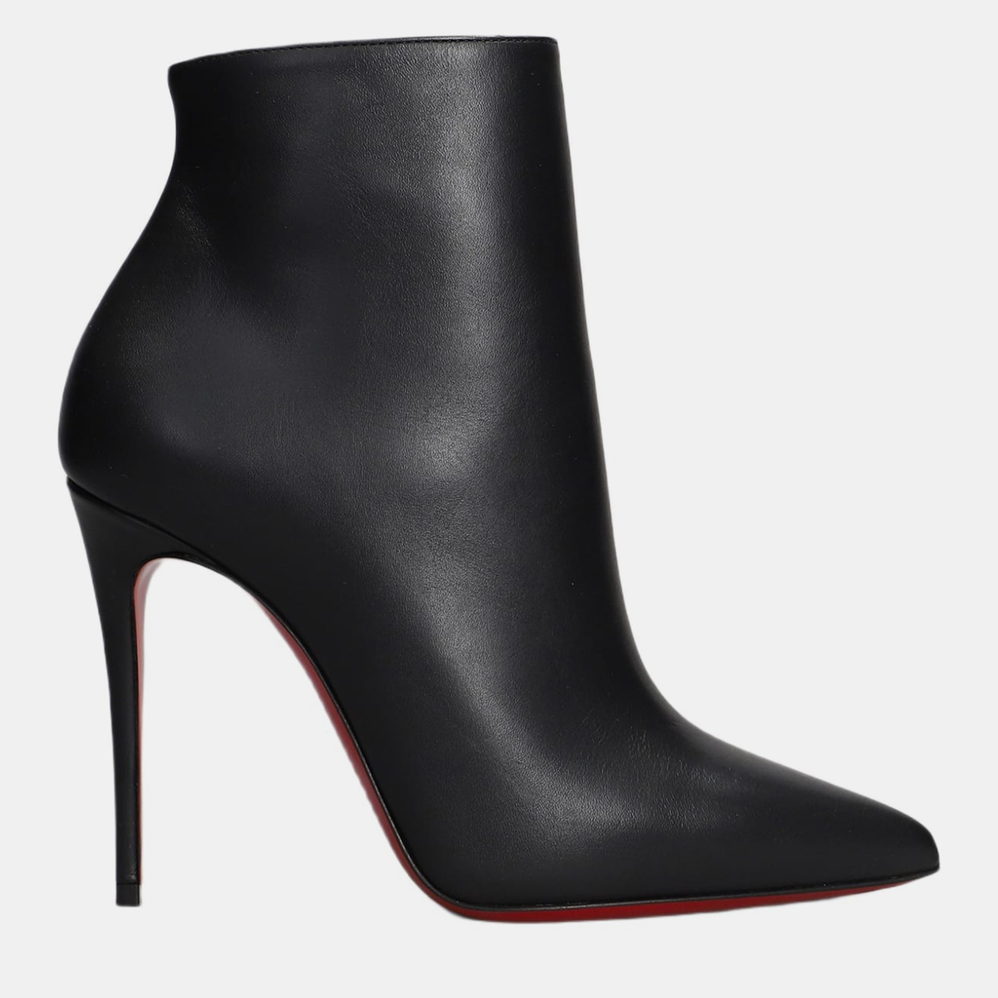 

Christian Louboutin black Black Leather So Kate Booty High Heels Ankle Boots IT 36