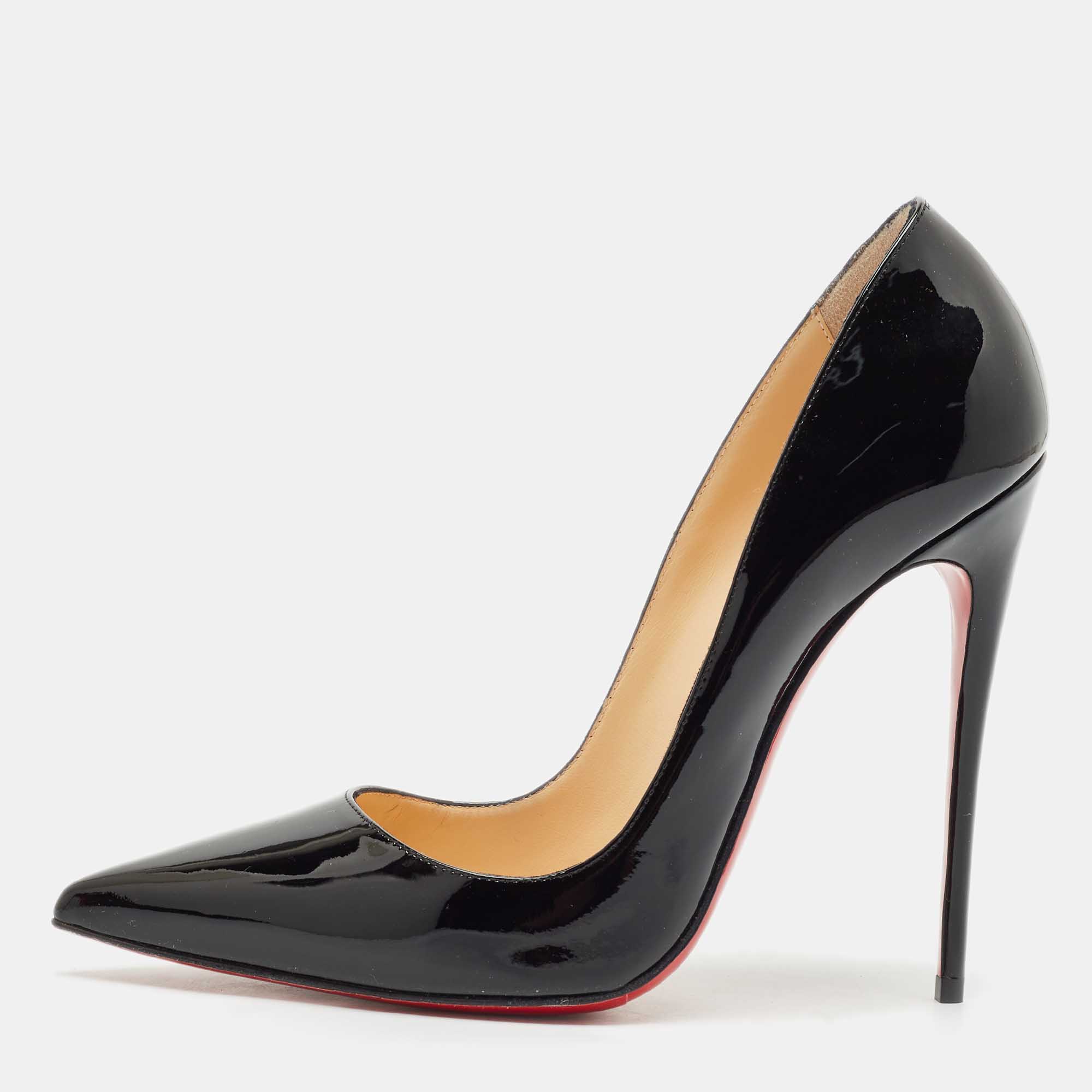 

Christian Louboutin Black Patent Leather So Kate Pumps Size