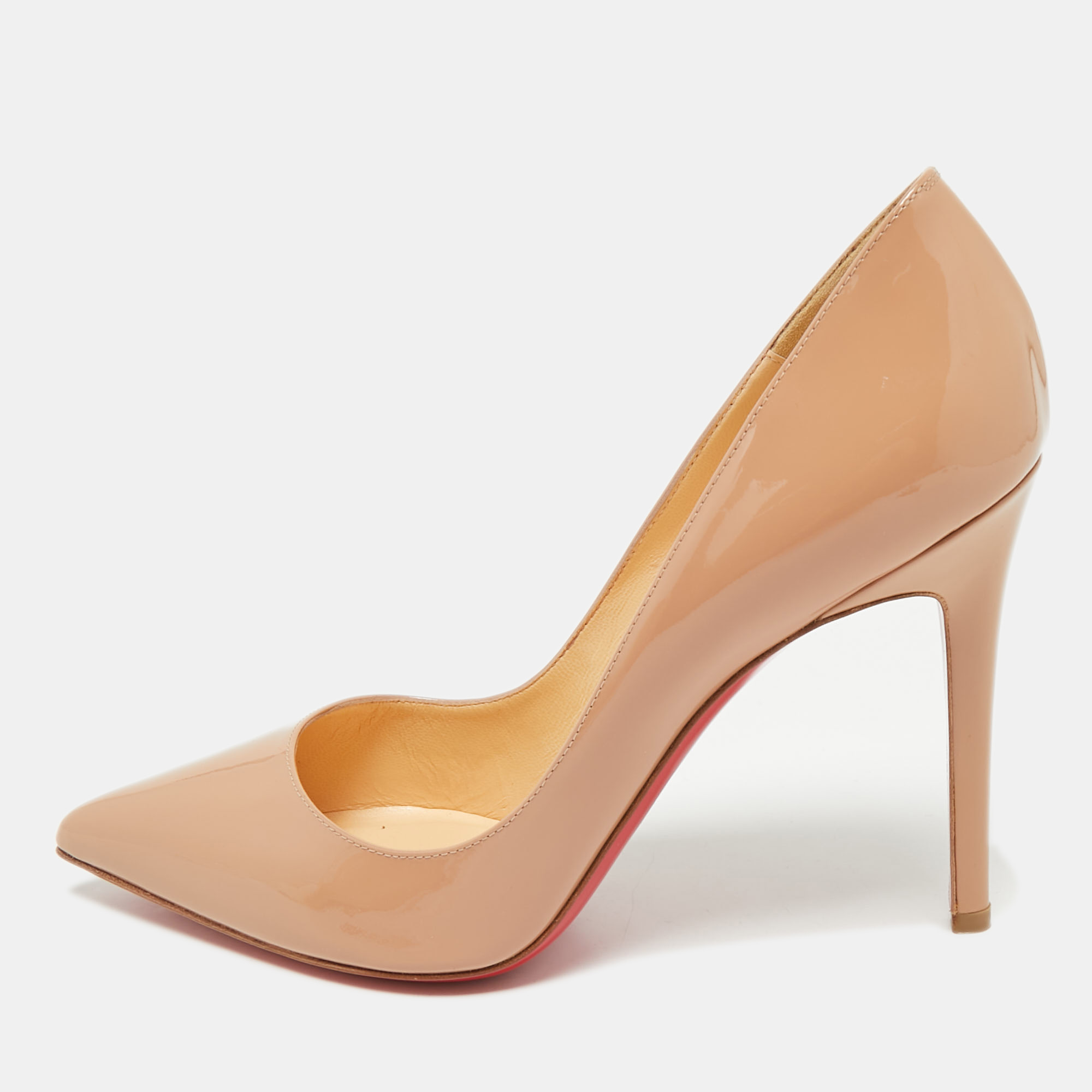 

Christian Louboutin Beige Patent Leather So Kate Pumps Size