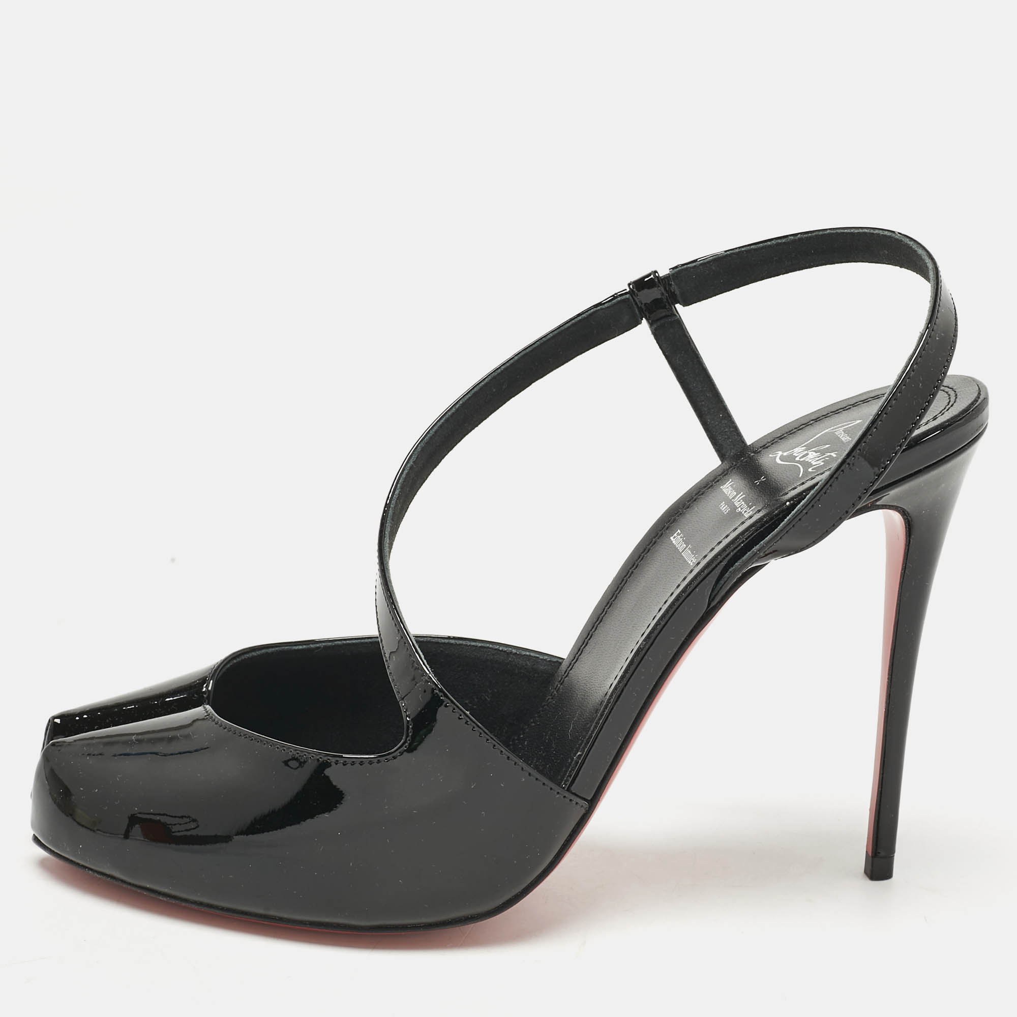 

Christian Louboutin x Maison Margiela Black Patent Leather Loubiella Pumps Size