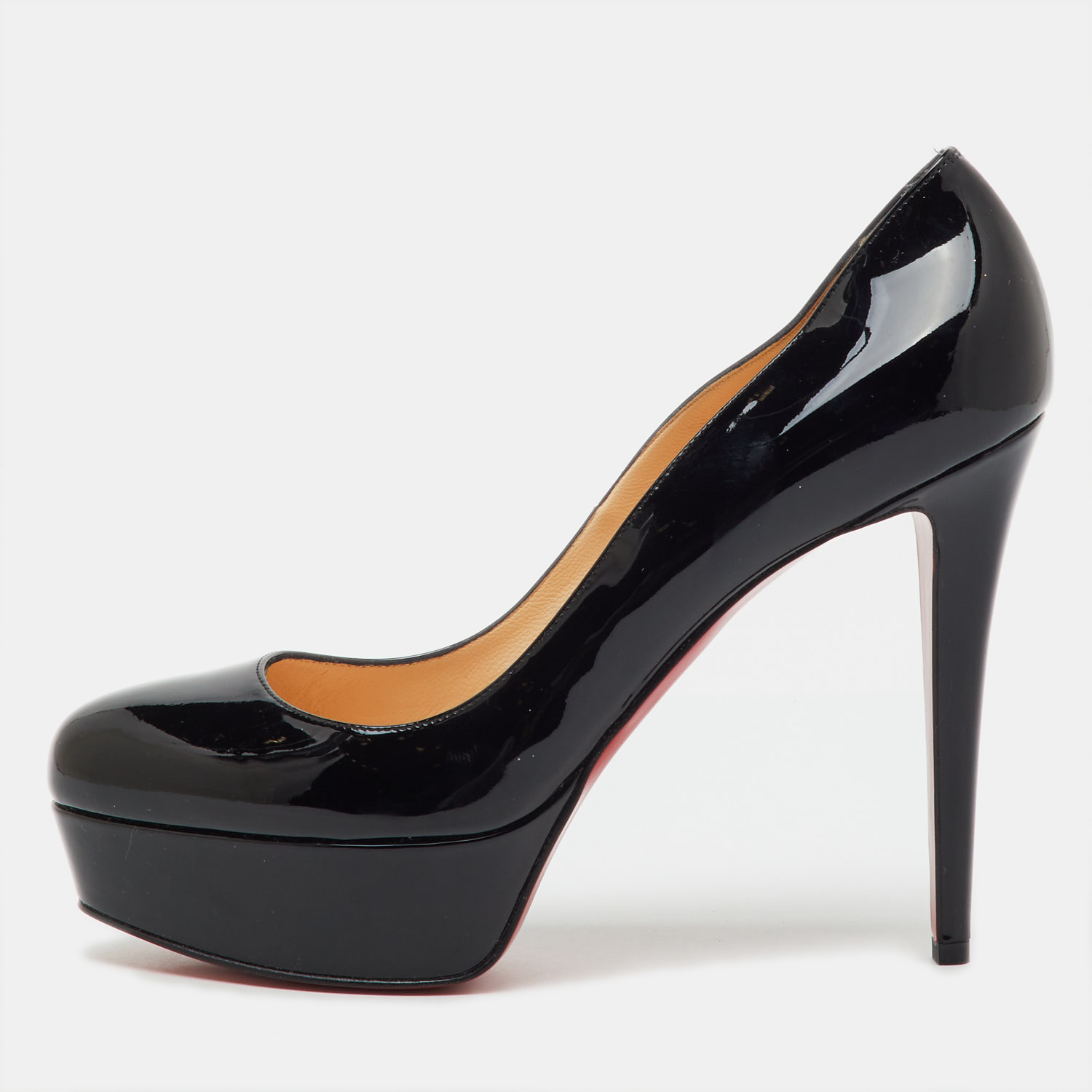 

Christian Louboutin Black Patent Leather Bianca Platform Pumps Size