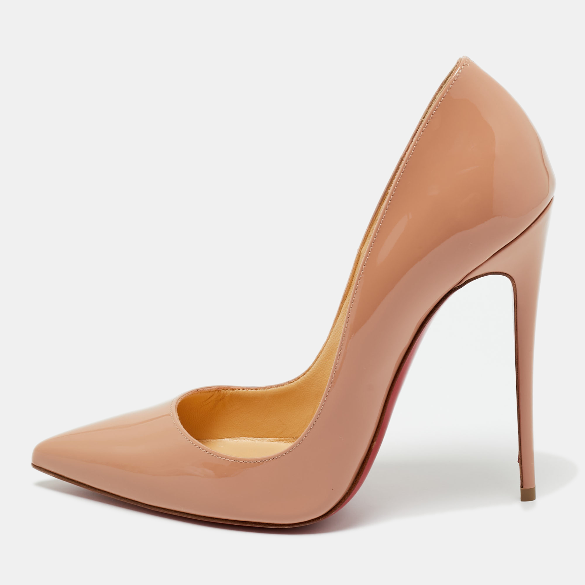 

Christian Louboutin Beige Patent Leather So Kate Pumps Size