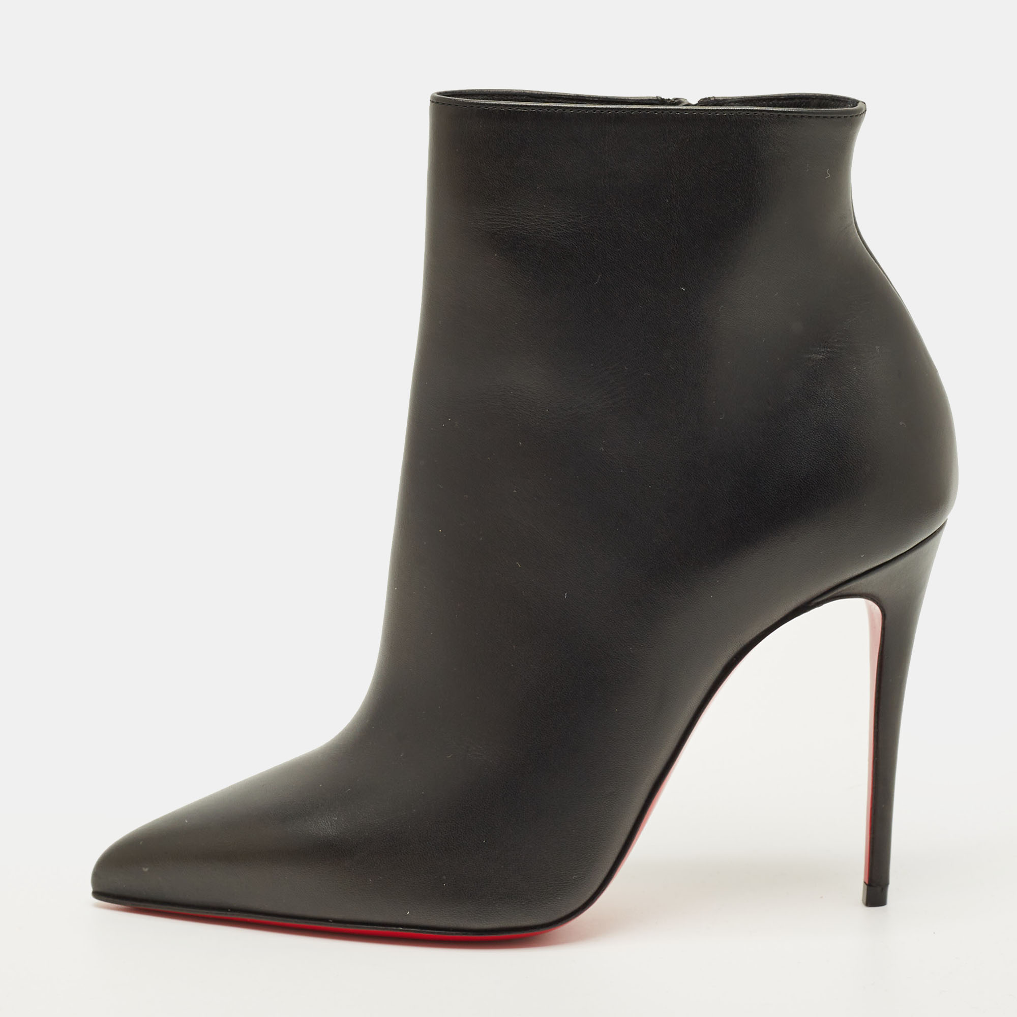 

Christian Louboutin So Kate Size  Black Leather Ankle Length Boots