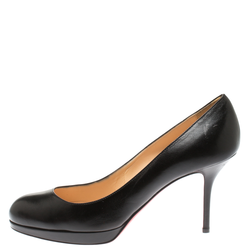 

Christian Louboutin Black Leather New Simple Pumps Size