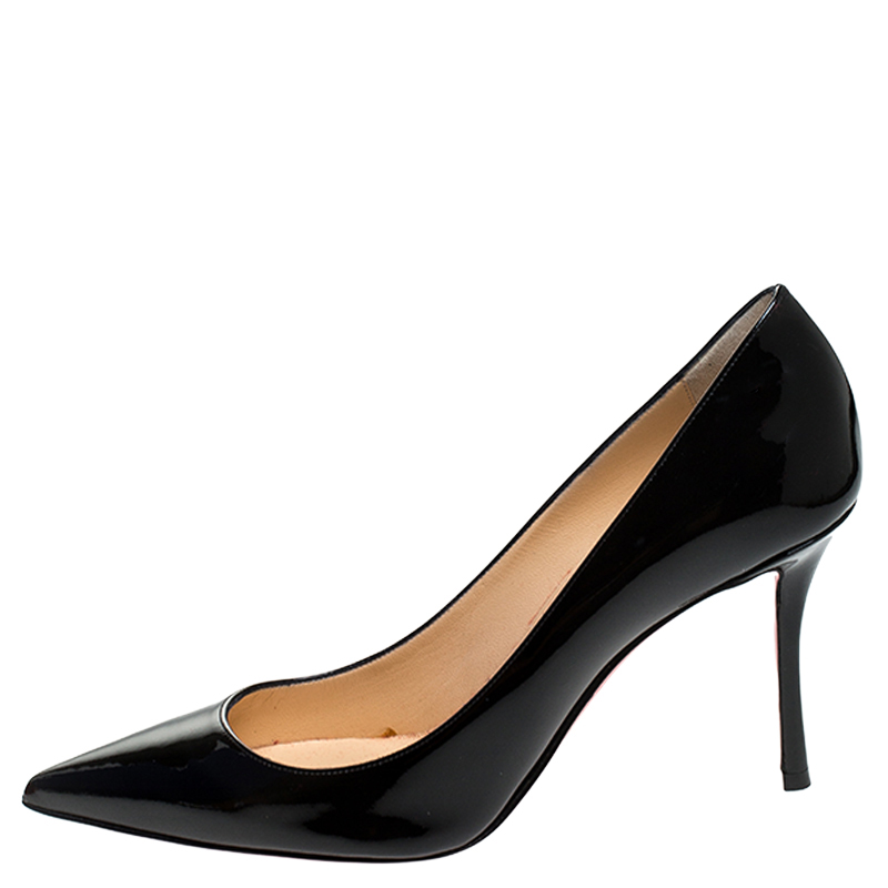 

Christian Louboutin Black Patent Leather So Kate Pointed Toe Pumps Size