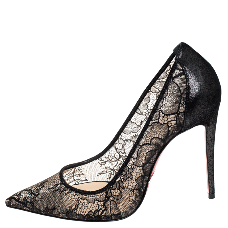 lace christian louboutin heels