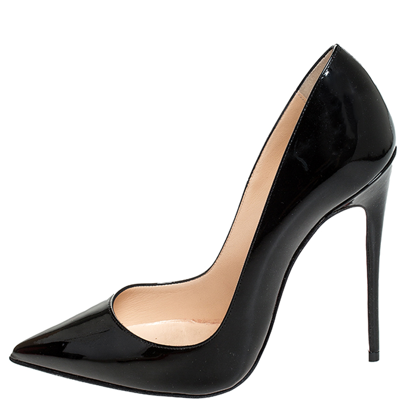 

Christian Louboutin Black Patent Leather So Kate Pointed Toe Pumps Size