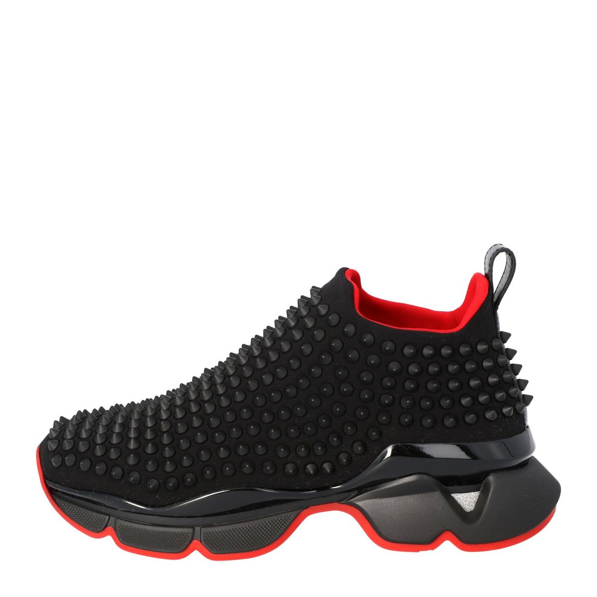 

Christian Louboutin Black Spike Sock Slip On Platform Sneakers Size