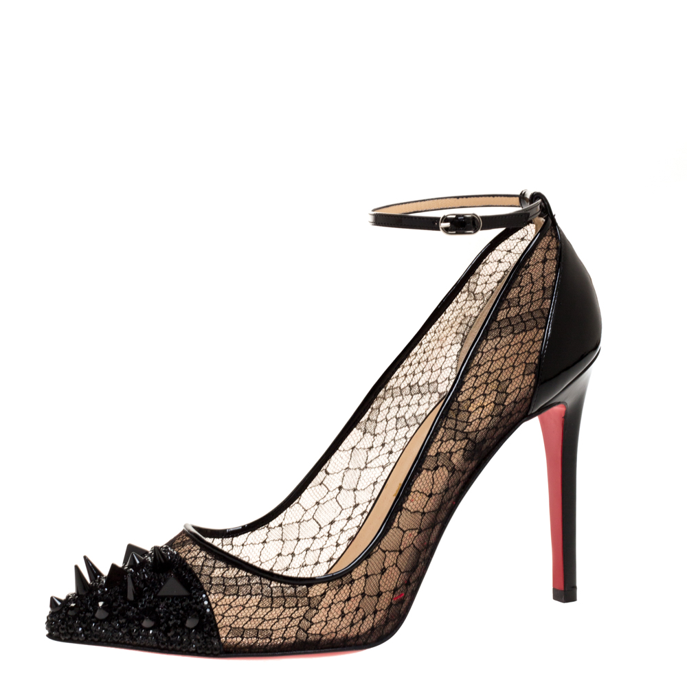 louboutin heels with ankle strap