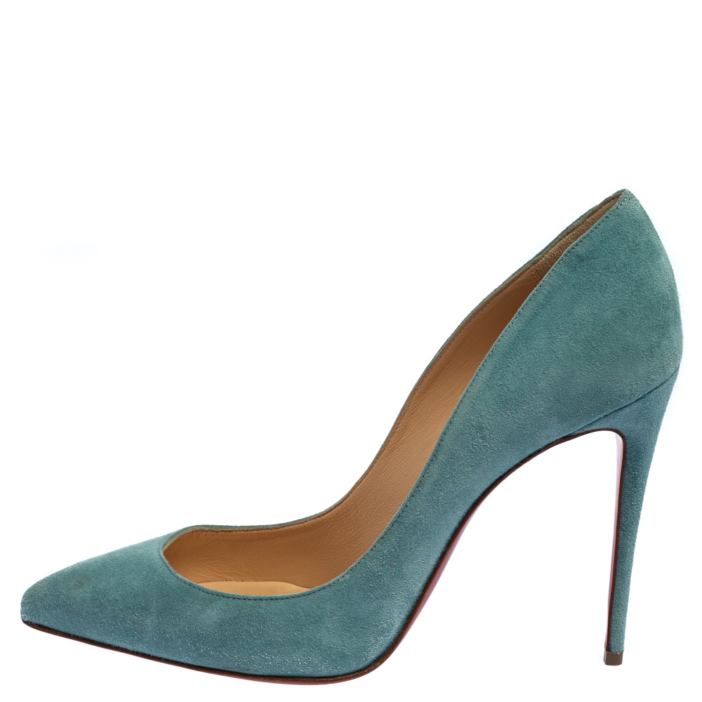 

Christian Louboutin Blue Suede Pigalle Follies Pumps Size