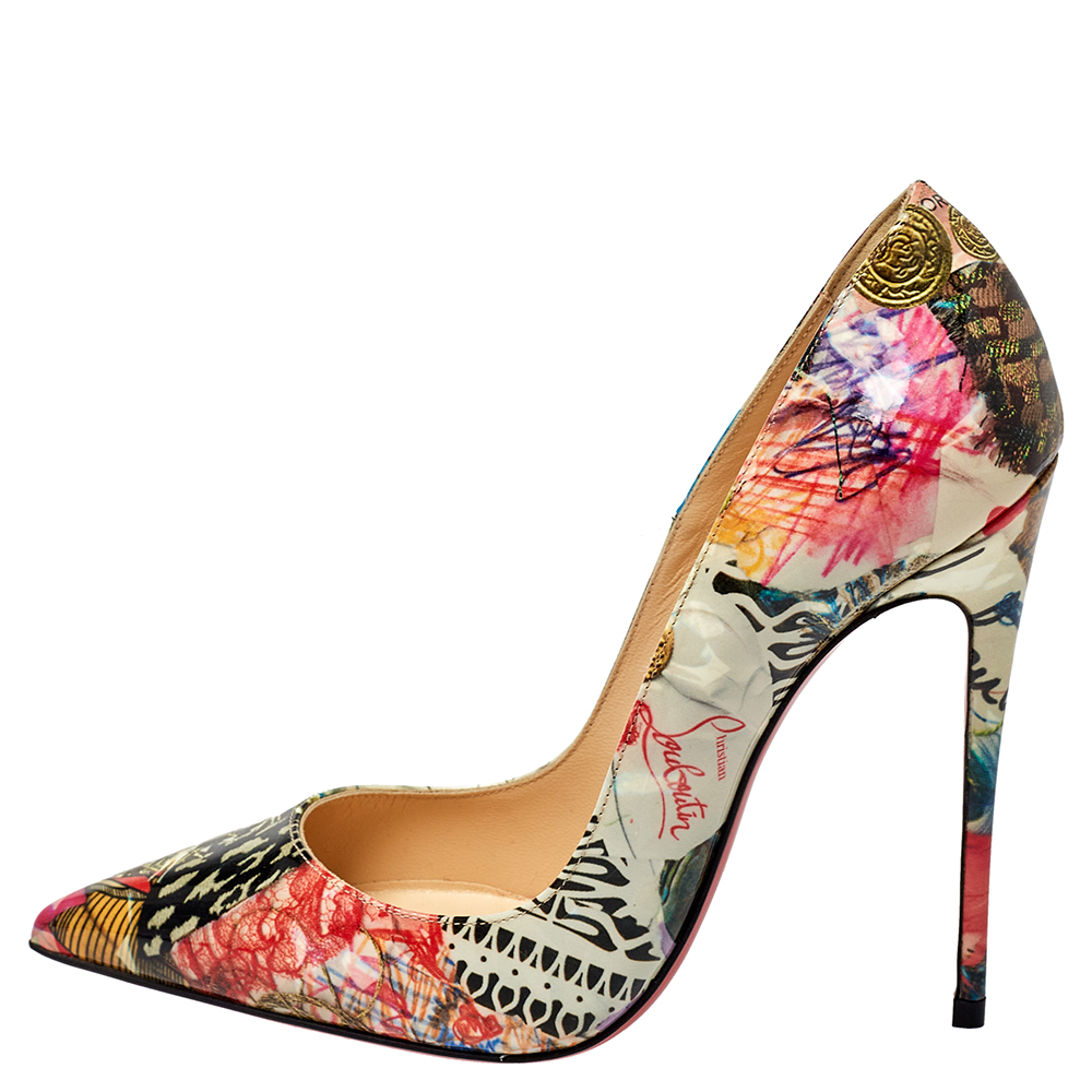 

Christian Louboutin Multicolor Patent Leather Trash So Kate Pump Size