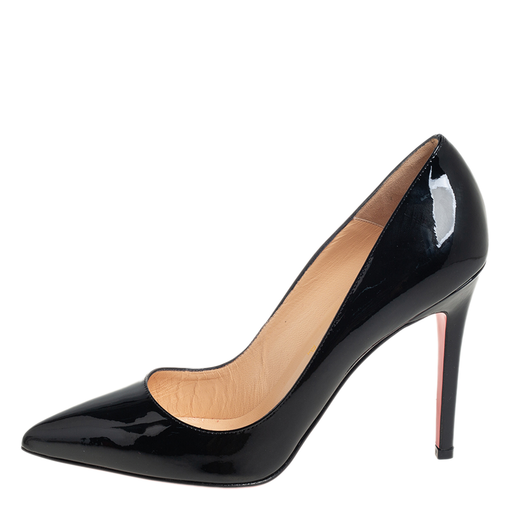 

Christian Louboutin Black Patent Leather Pigalle Pointed Toe Pumps Size