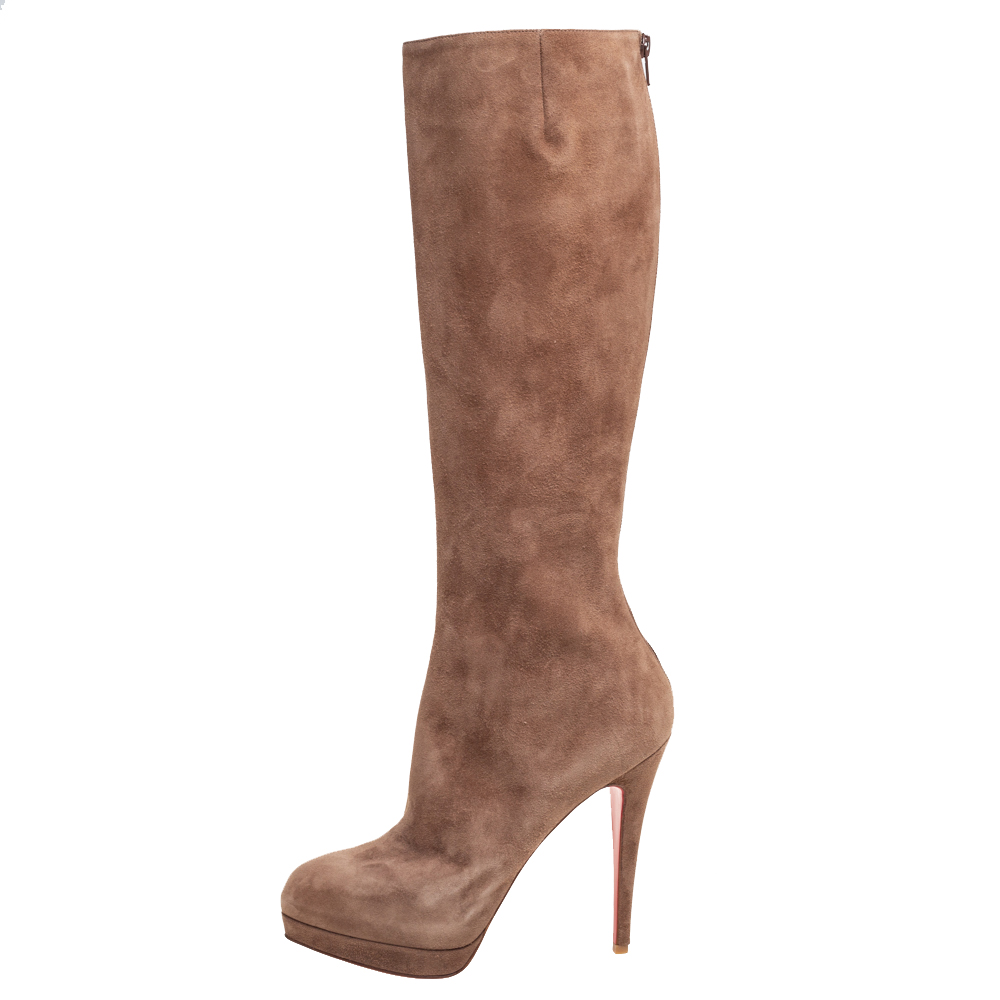 

Christian Louboutin Brown Suede Botalili Knee Length Boots Size