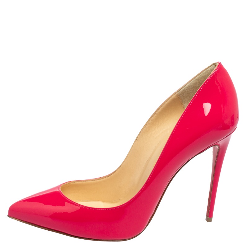 

Christian Louboutin Fuchsia Pink Patent Leather Pigalle Follies Pumps Size