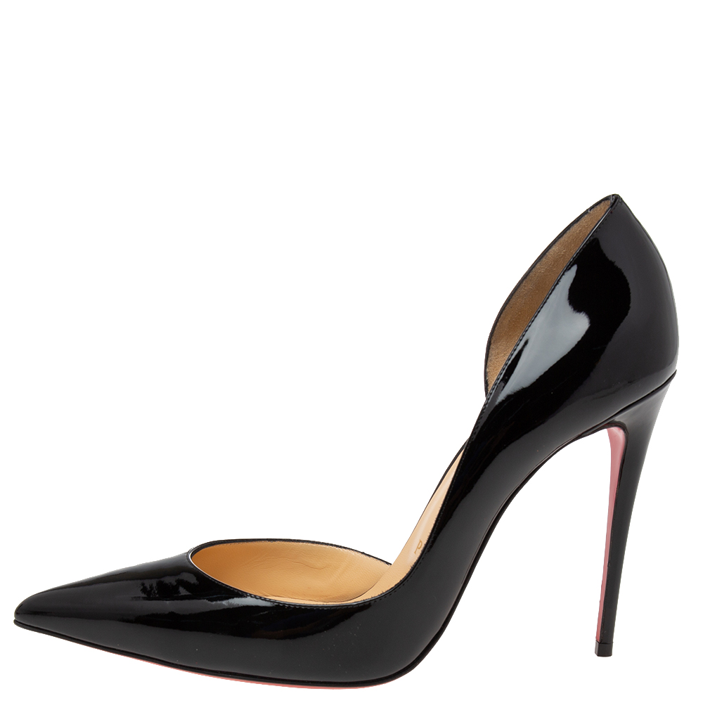 

Christian Louboutin Black Patent Leather Iriza Pumps Size