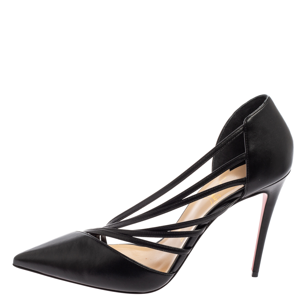 

Christian Louboutin Black Leather Antinorina Pumps Size