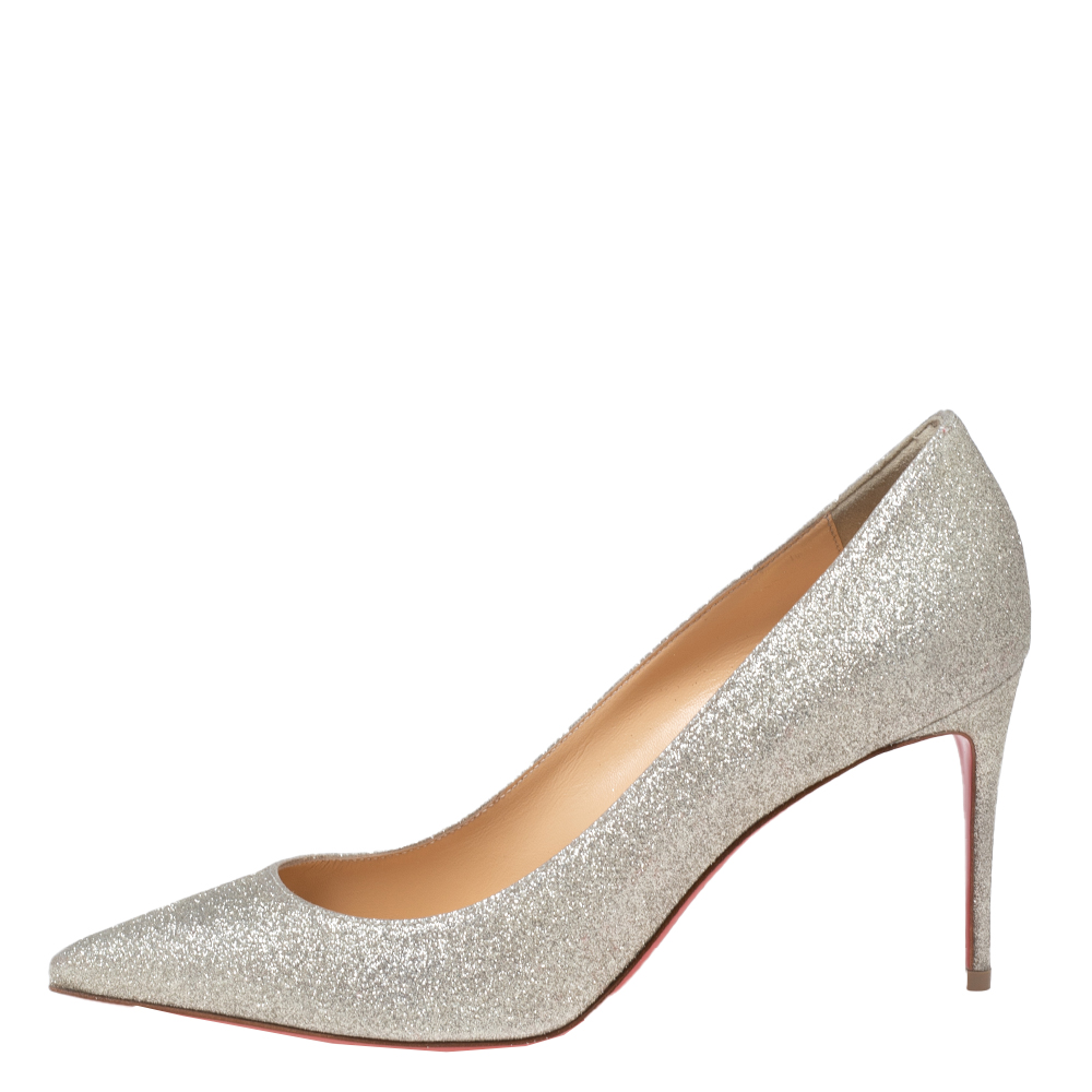 

Christian Louboutin Dull Gold Glitter Kate Pumps Size