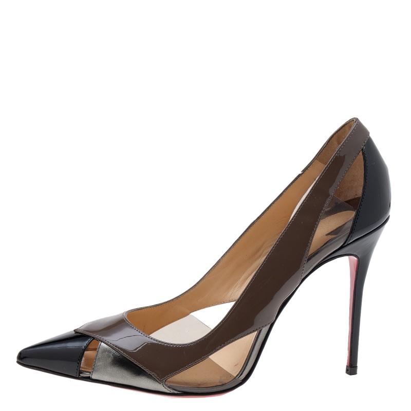 

Christian Louboutin Multicolor Patent Leather and PVC Galata Pumps Size