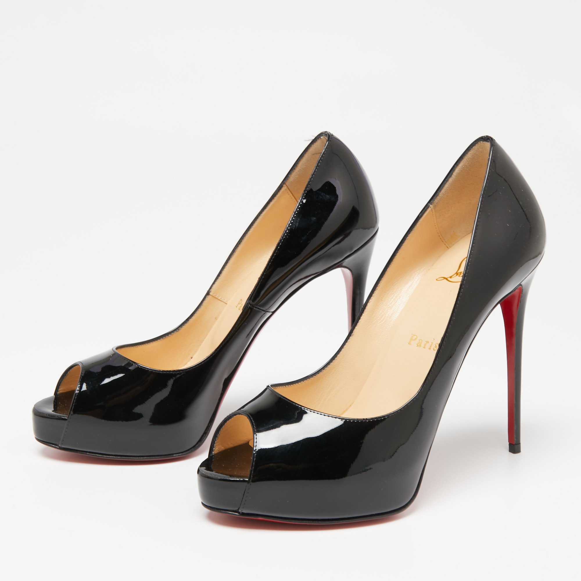 

Christian Louboutin Black Patent Leather New Very Prive Pumps Size