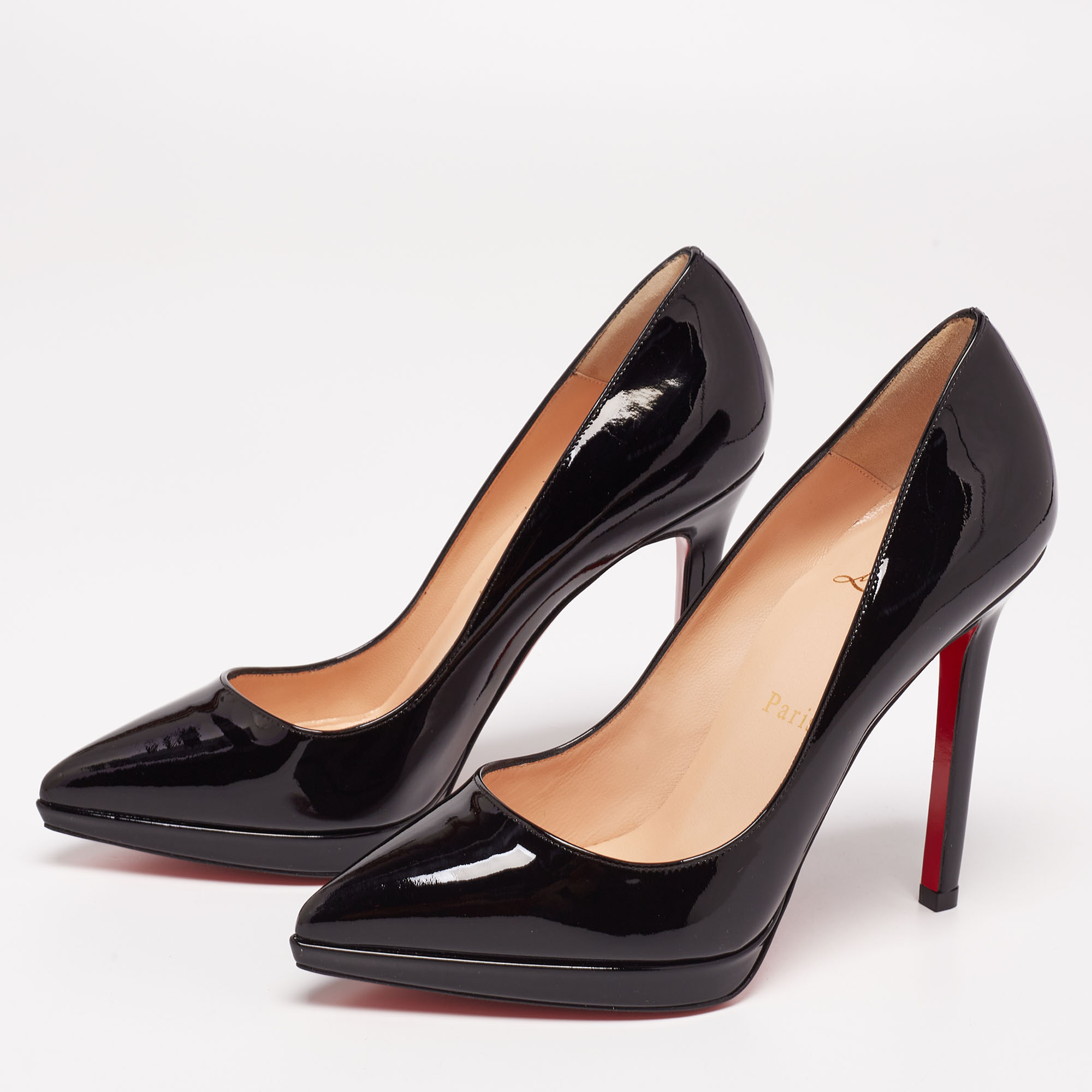 

Christian Louboutin Black Patent Leather Pigalle Plato Pumps Size