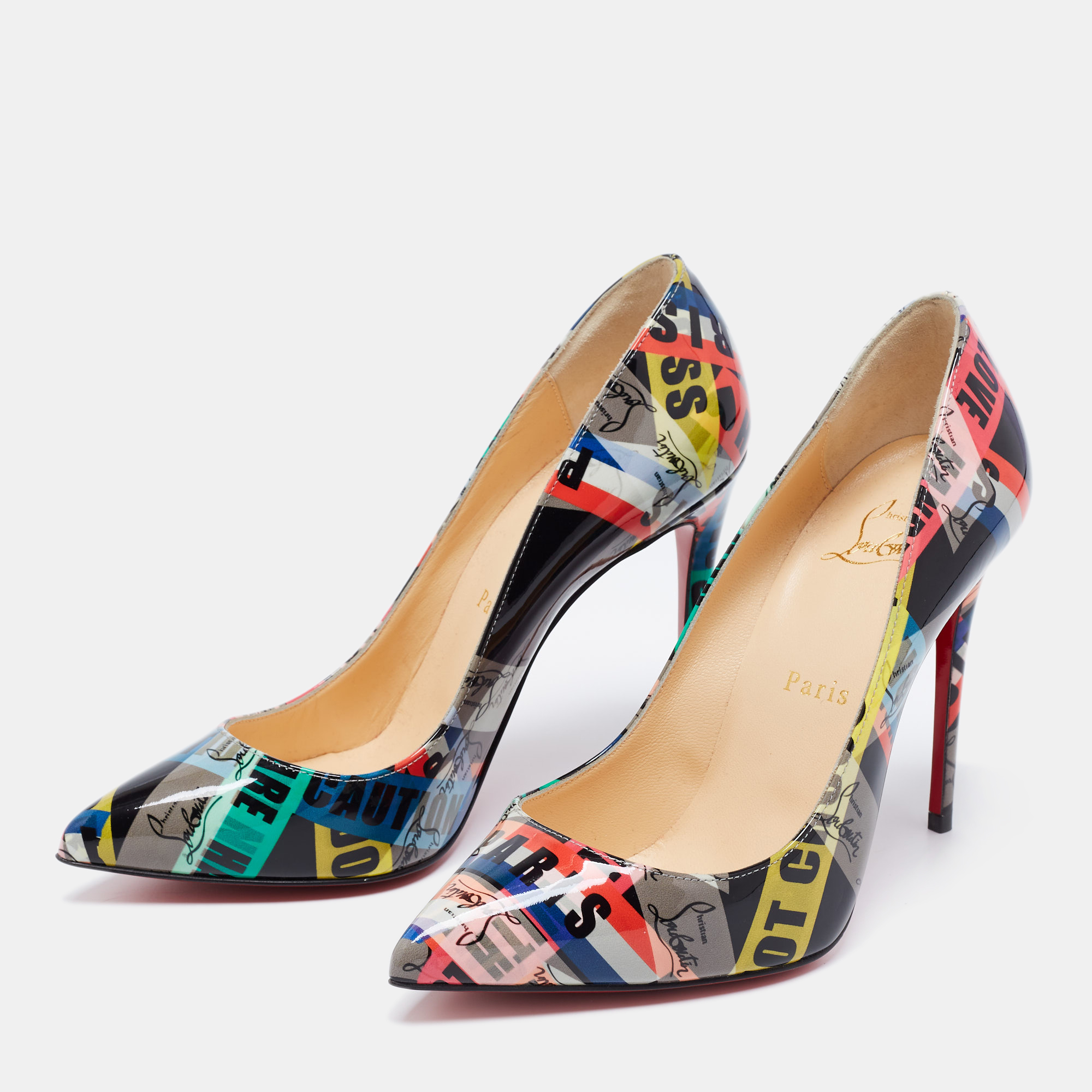

Christian Louboutin Multicolor Printed Patent Leather Pigalle Follies Pumps Size