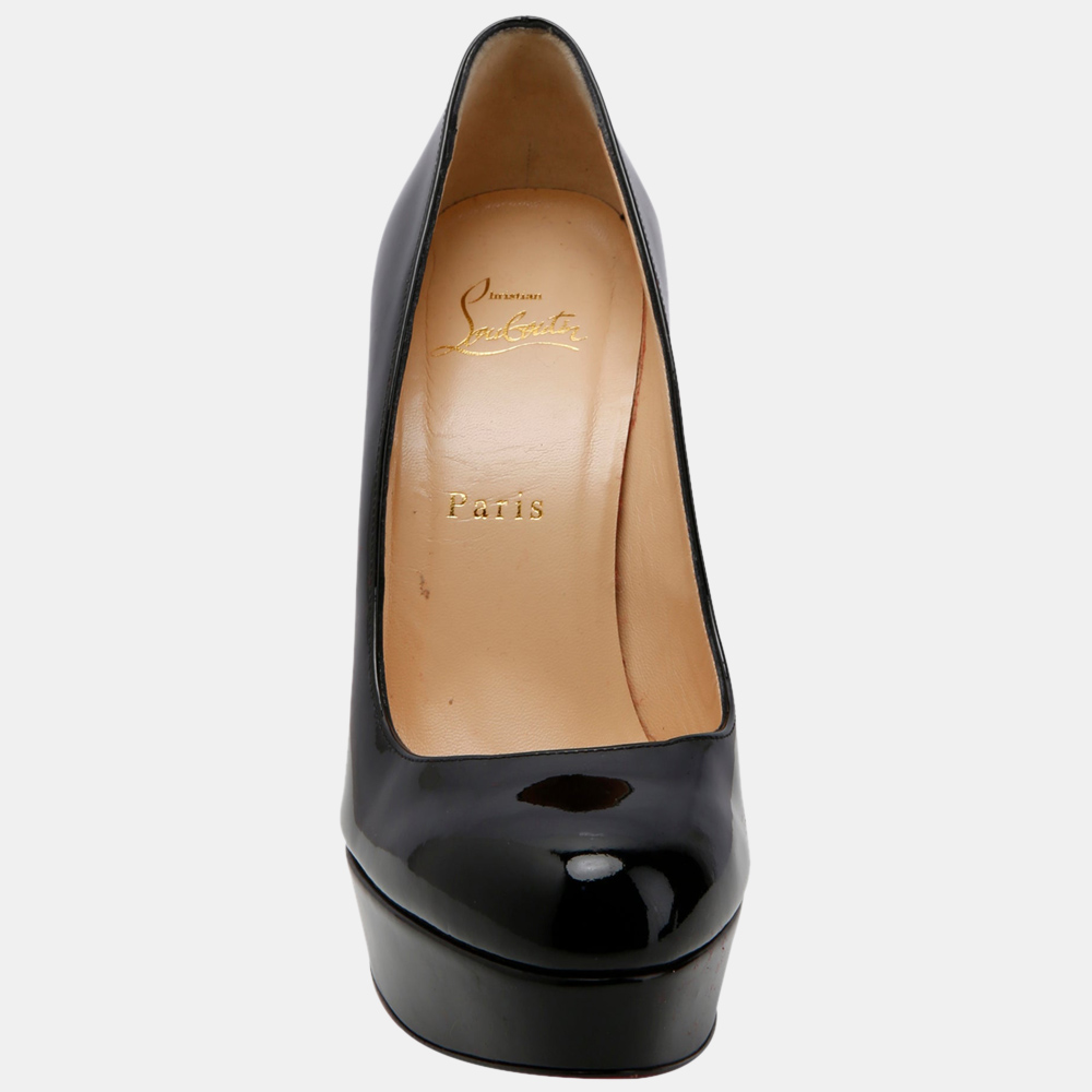 

Christian Louboutin Black Patent Leather Bianca Platform Pumps EU