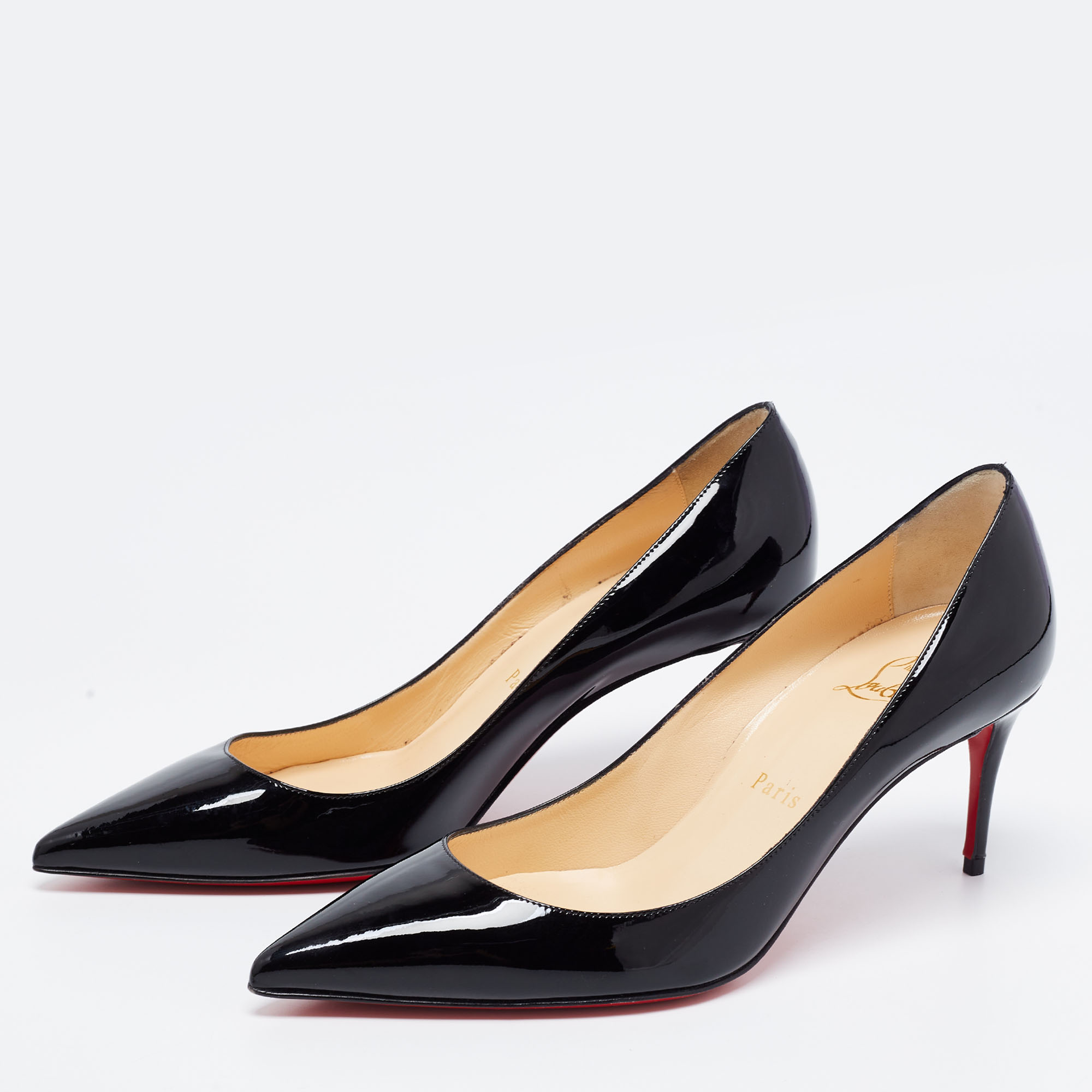 

Christian Louboutin Black Patent Leather Kate Pumps Size