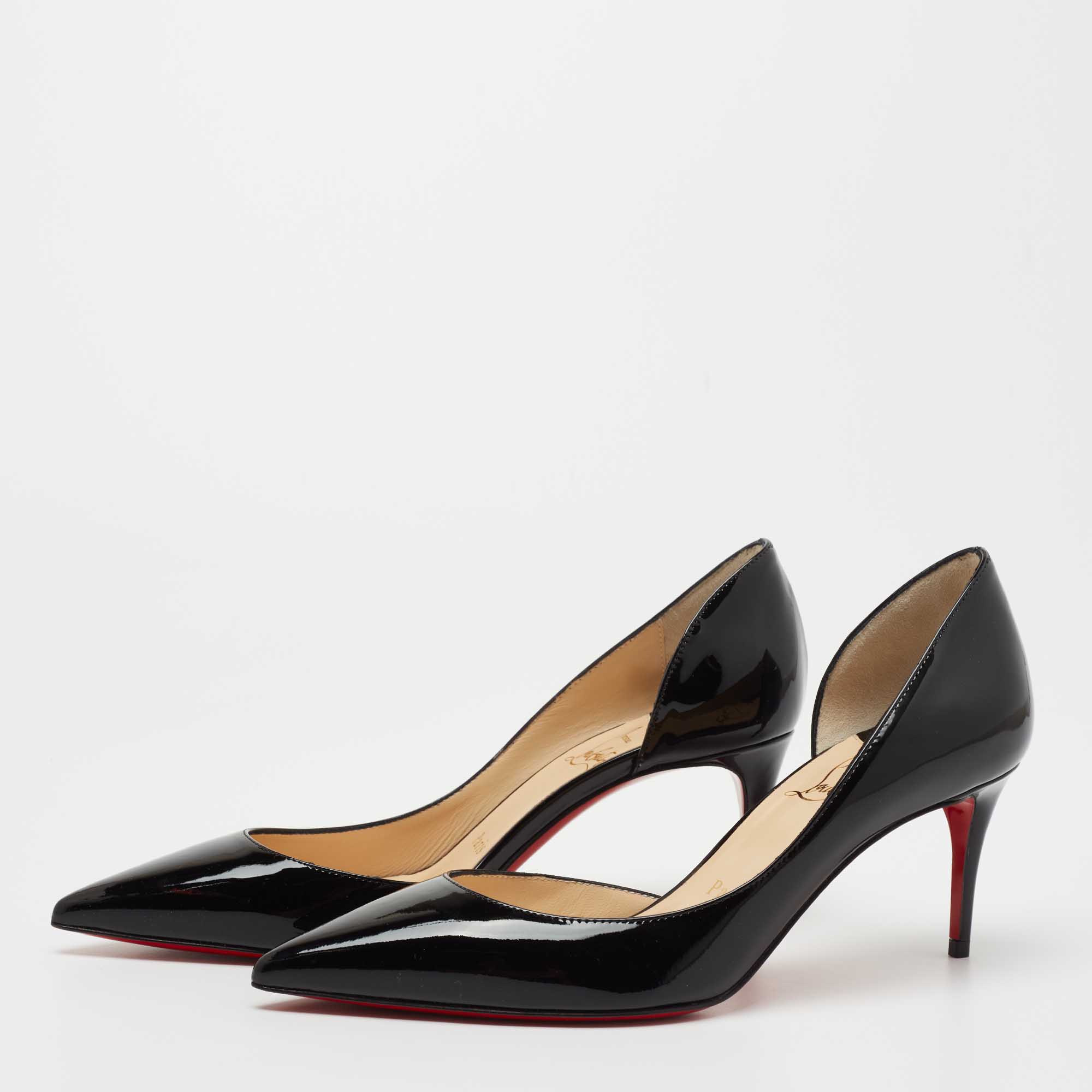 

Christian Louboutin Black Patent Leather Iriza Pumps Size