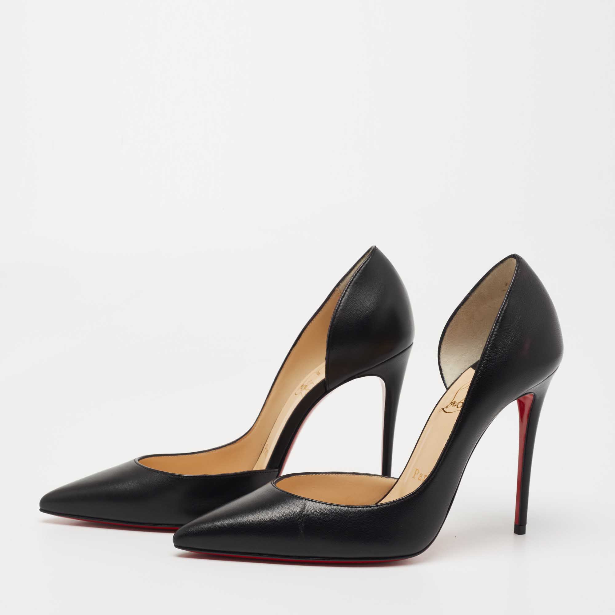 

Christian Louboutin Black Leather Iriza Pumps Size